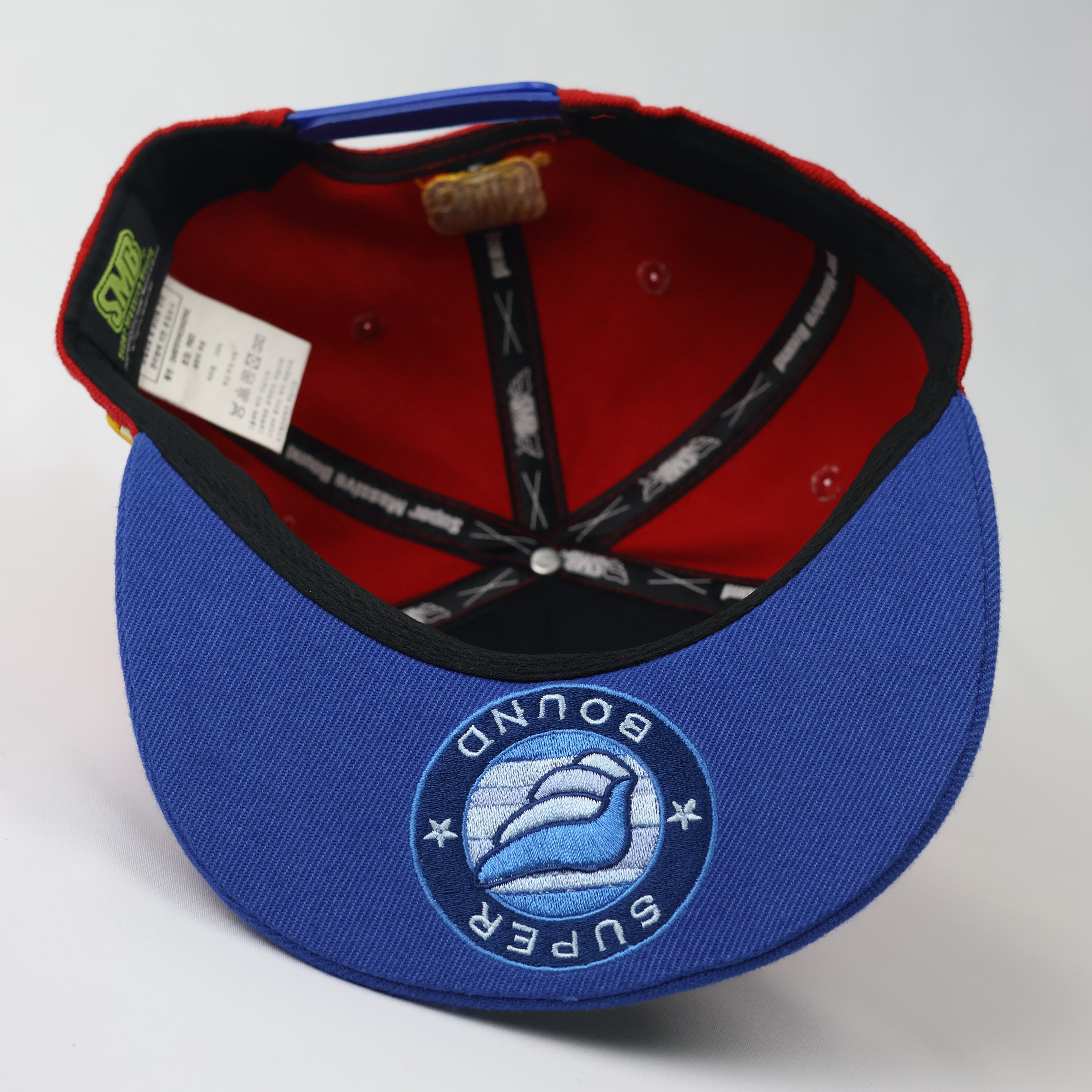 Vintage SMB Super Massive Bound Thrifted Snapback Cap - Red & Blue