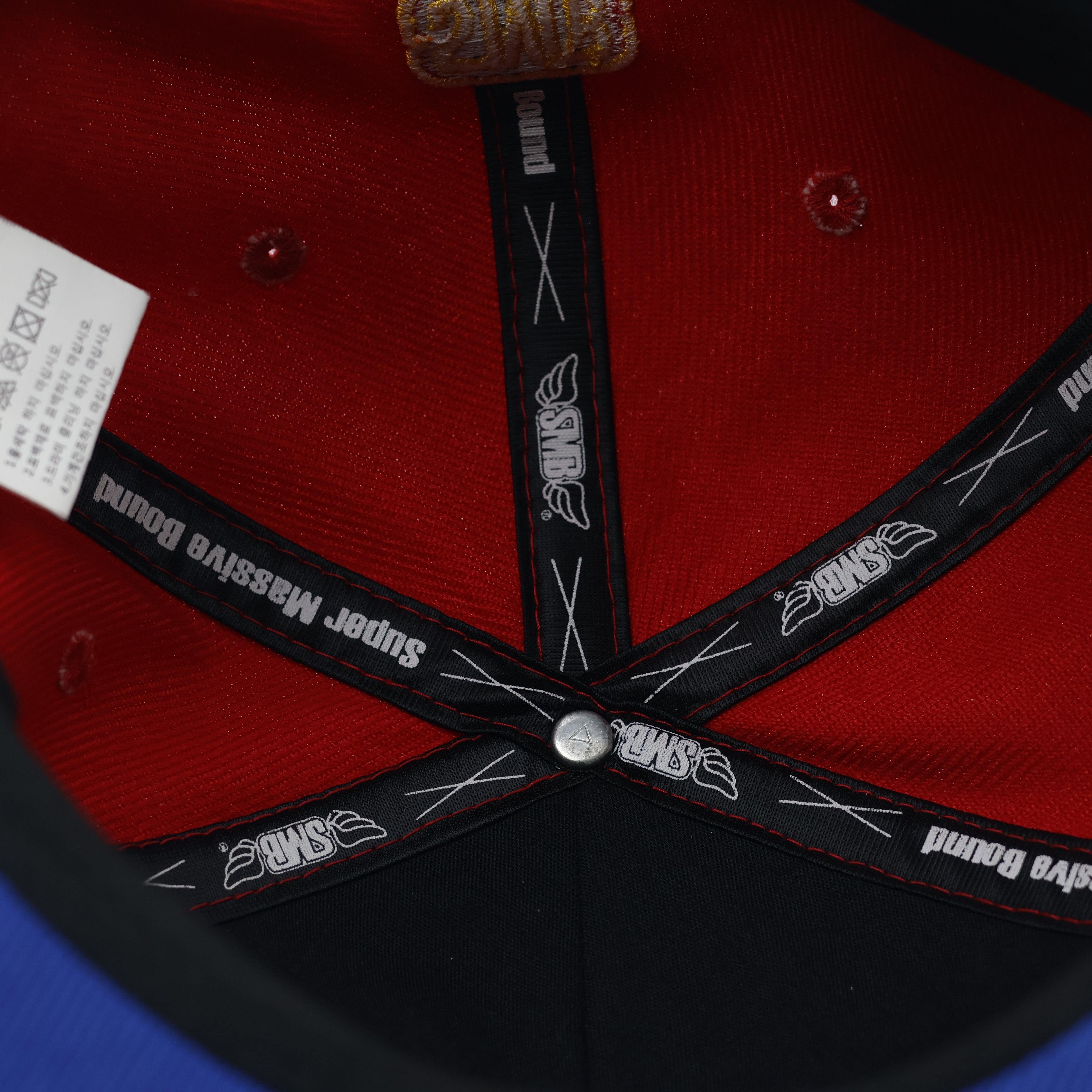 Vintage SMB Super Massive Bound Thrifted Snapback Cap - Red & Blue