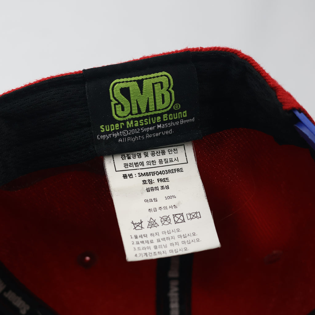 Vintage SMB Super Massive Bound Thrifted Snapback Cap - Red & Blue