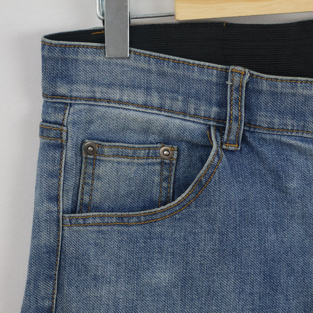 Men's Vintage Style Light Wash Raw Edge Denim 32-34/ J1068