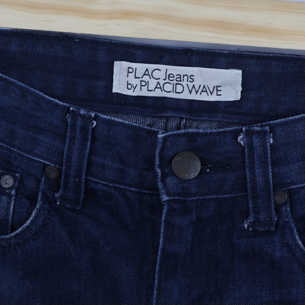 Thrifted Men's PLAC Jeans Dark Blue Slim Fit Denim_30 Waist/ J1067