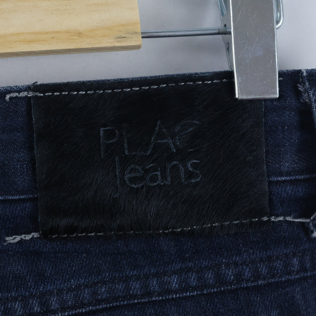 Thrifted Men's PLAC Jeans Dark Blue Slim Fit Denim_30 Waist/ J1067