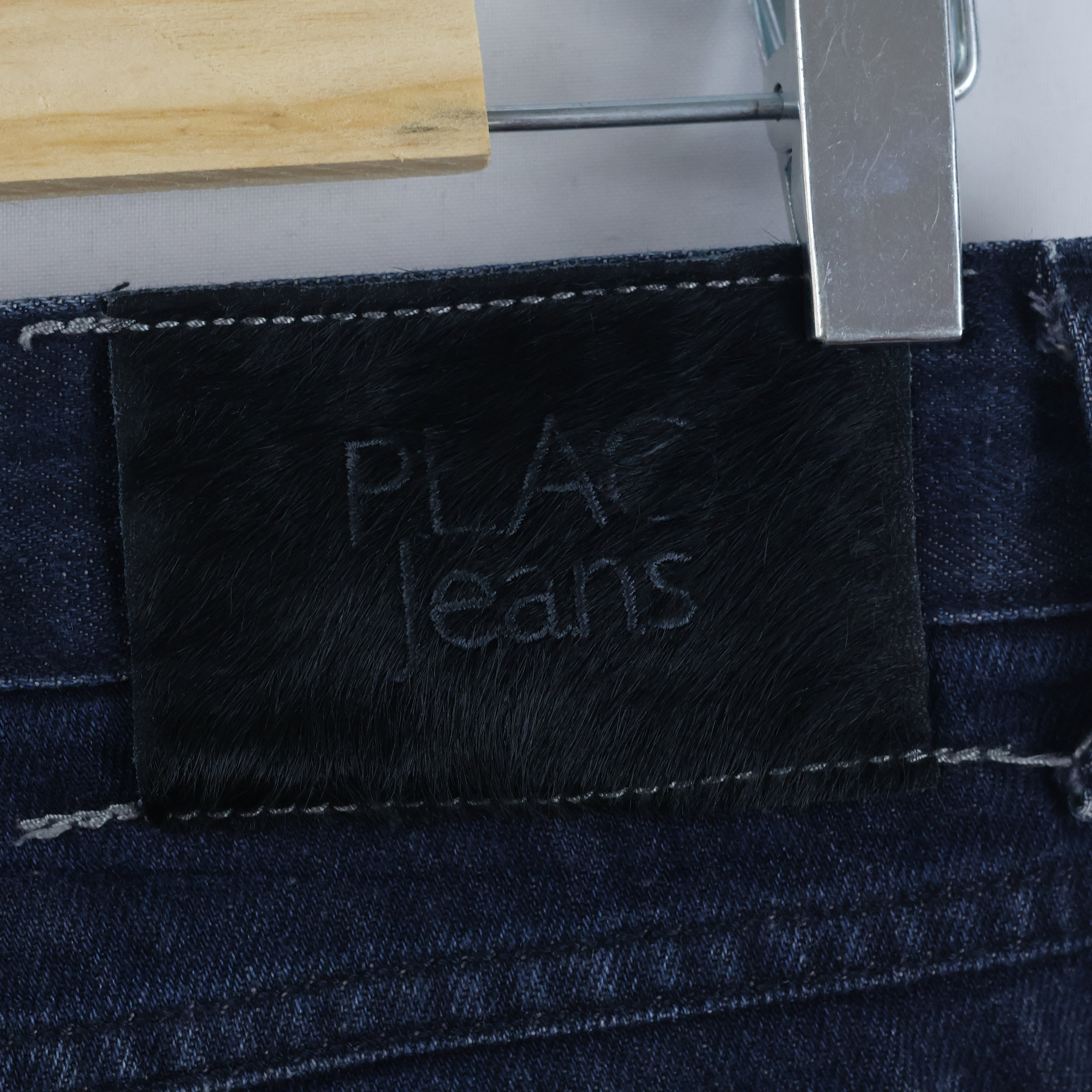 Thrifted Men's PLAC Jeans Dark Blue Slim Fit Denim_30 Waist/ J1067