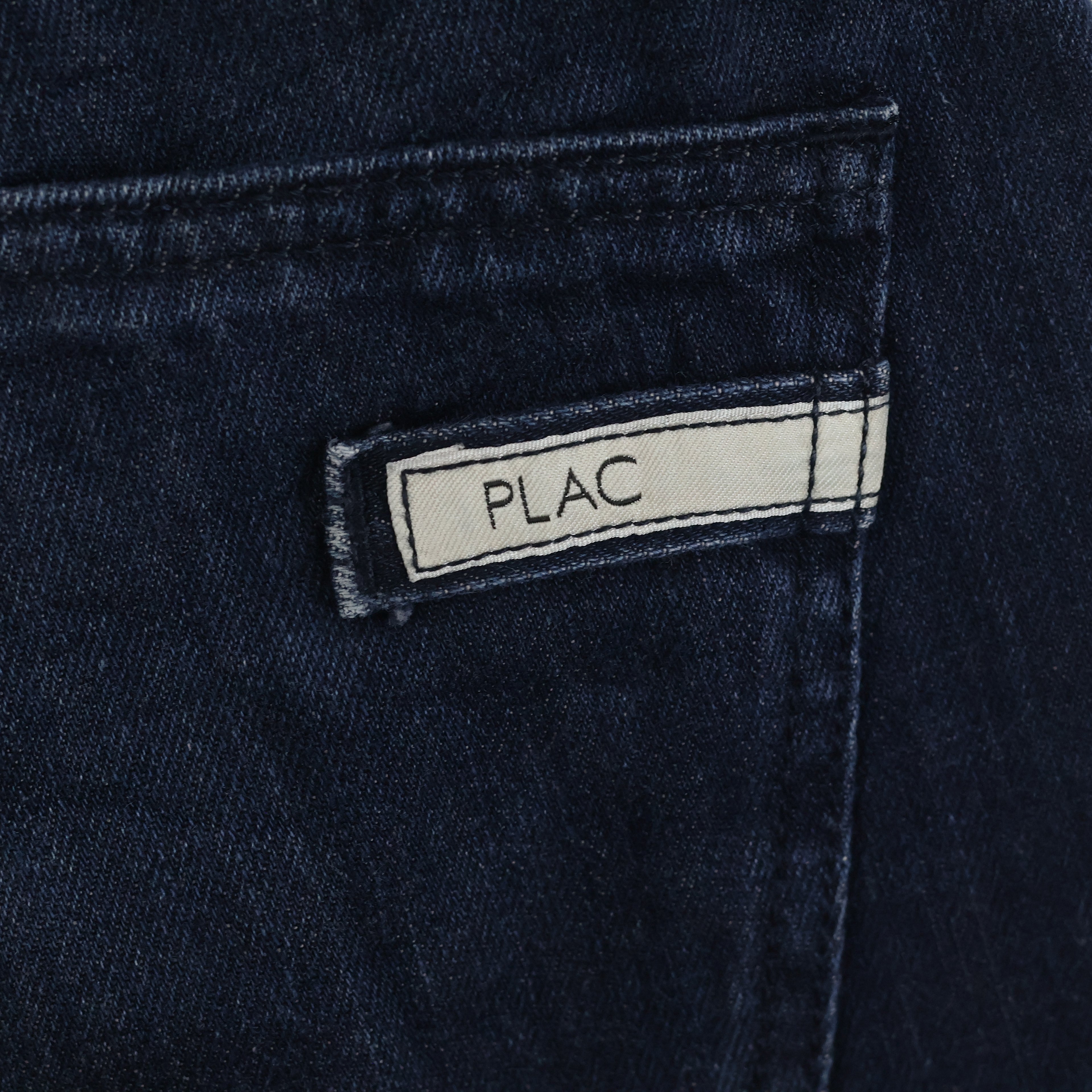 Thrifted Men's PLAC Jeans Dark Blue Slim Fit Denim_30 Waist/ J1067
