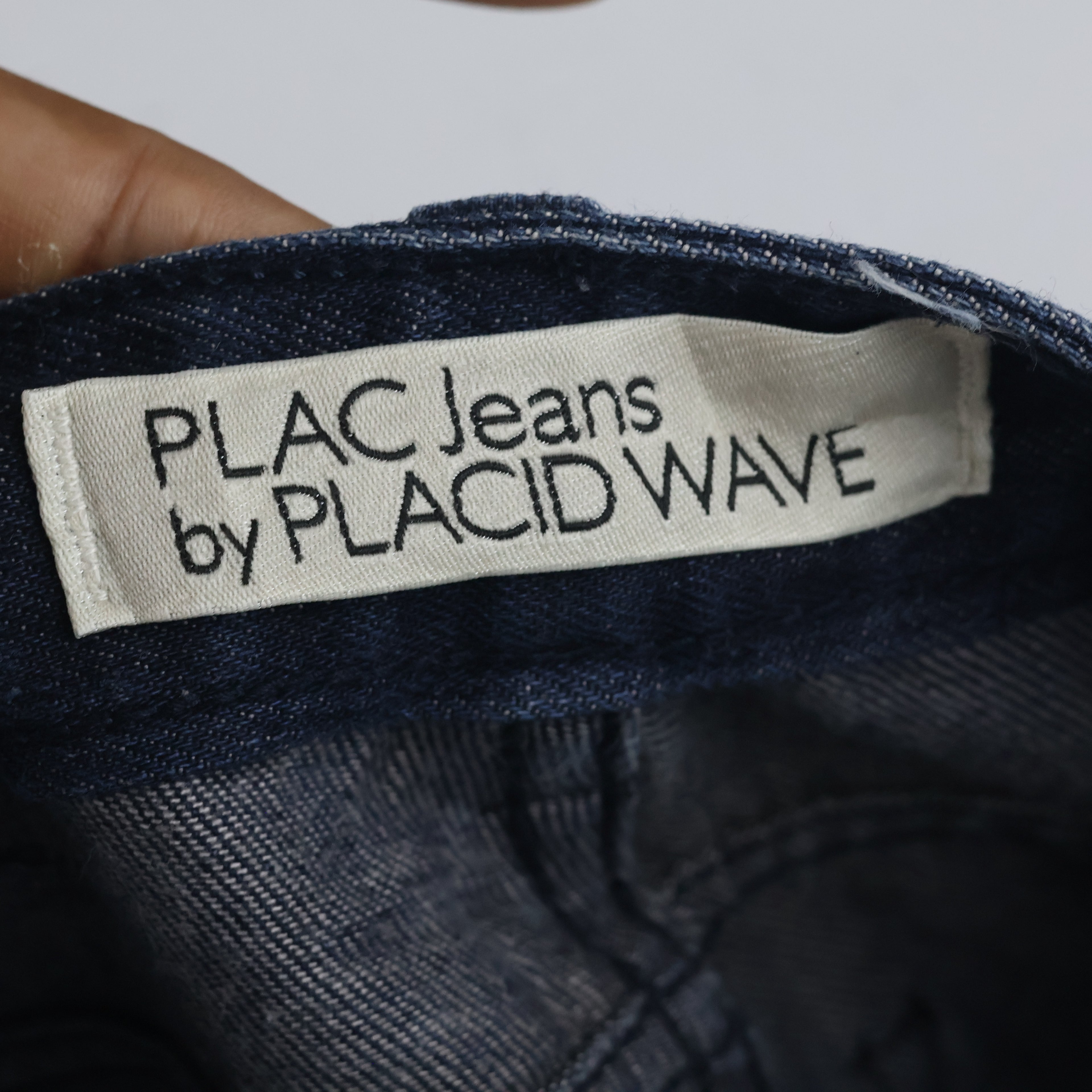 Thrifted Men's PLAC Jeans Dark Blue Slim Fit Denim_30 Waist/ J1067