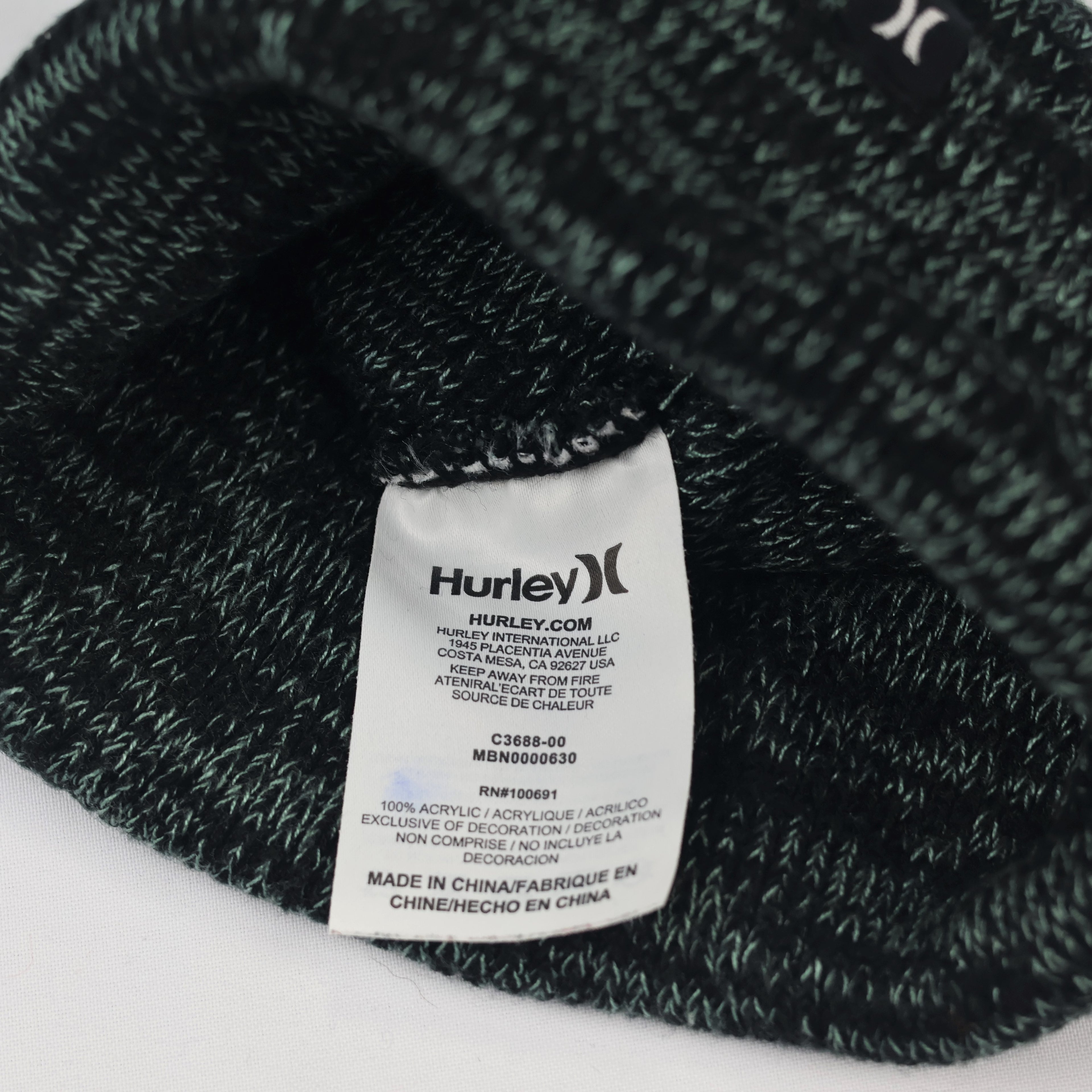 Official Hurley Junior Cuffed Thrifted Cap - Surf Style Winter Headwear