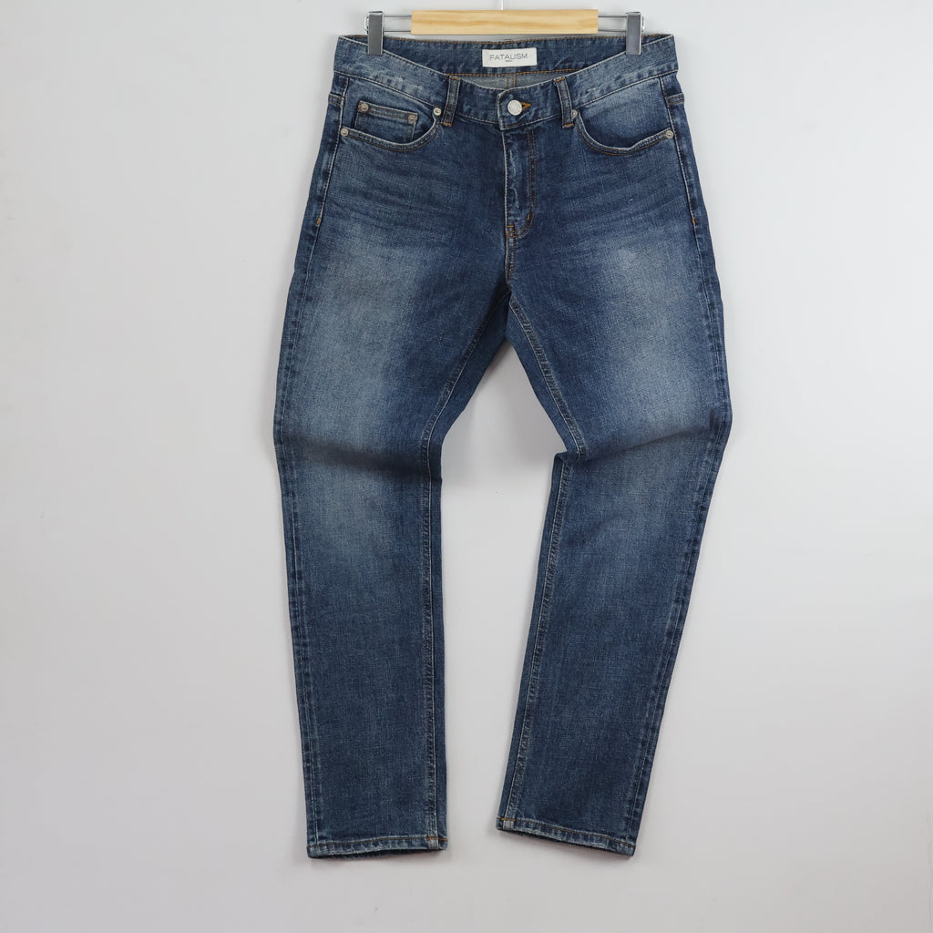 Thrifted FATALISM Signature Dark Wash Thrifted Jeans 30-32 Waist/ J1066