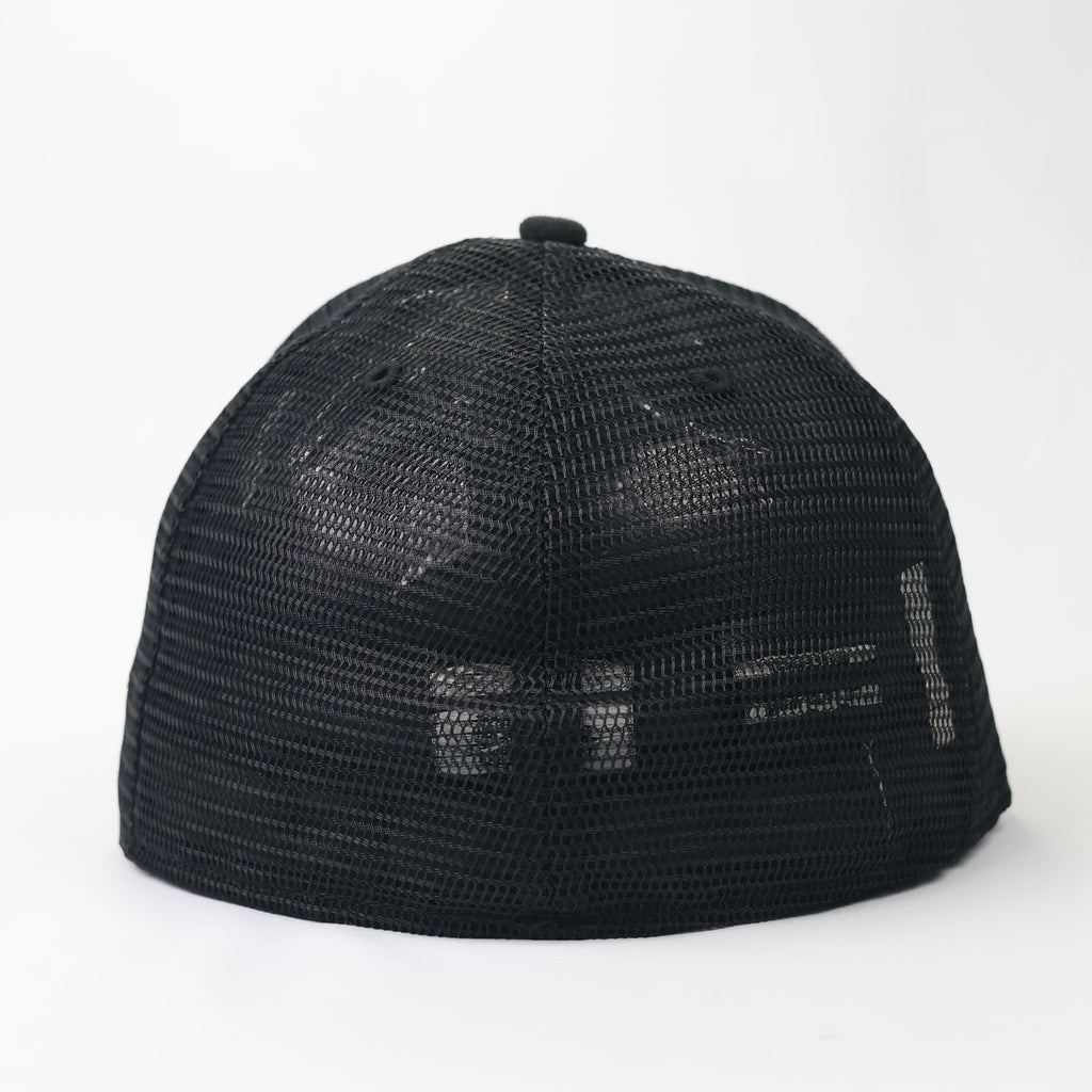 DC Shoes x New Era 59FIFTY Fitted Trucker Thrifted Hat - Black Skateboard Cap