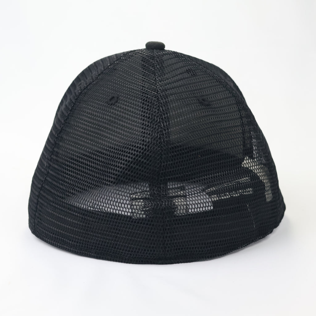 DC Shoes x New Era 59FIFTY Fitted Trucker Thrifted Hat - Black Skateboard Cap