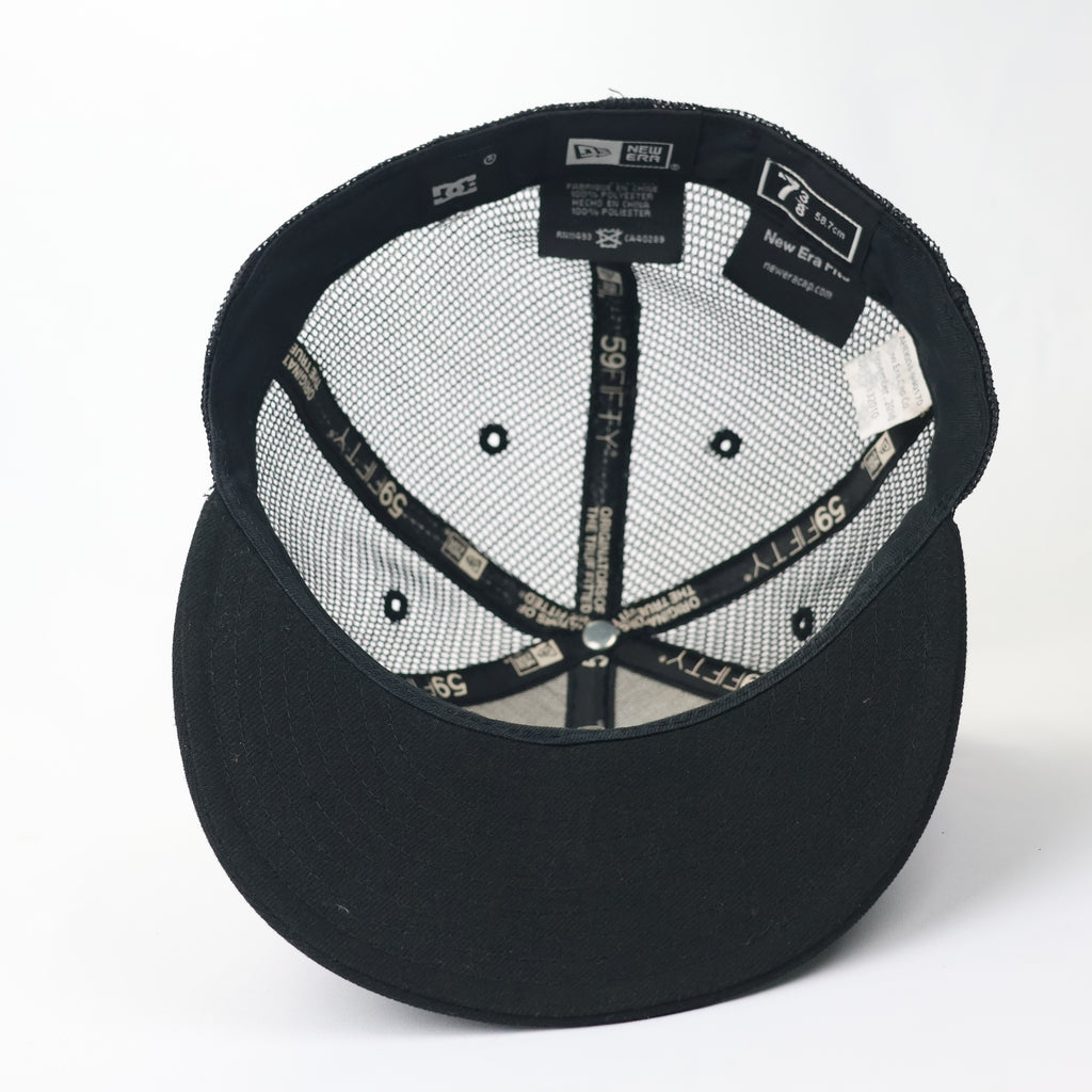 DC Shoes x New Era 59FIFTY Fitted Trucker Thrifted Hat - Black Skateboard Cap