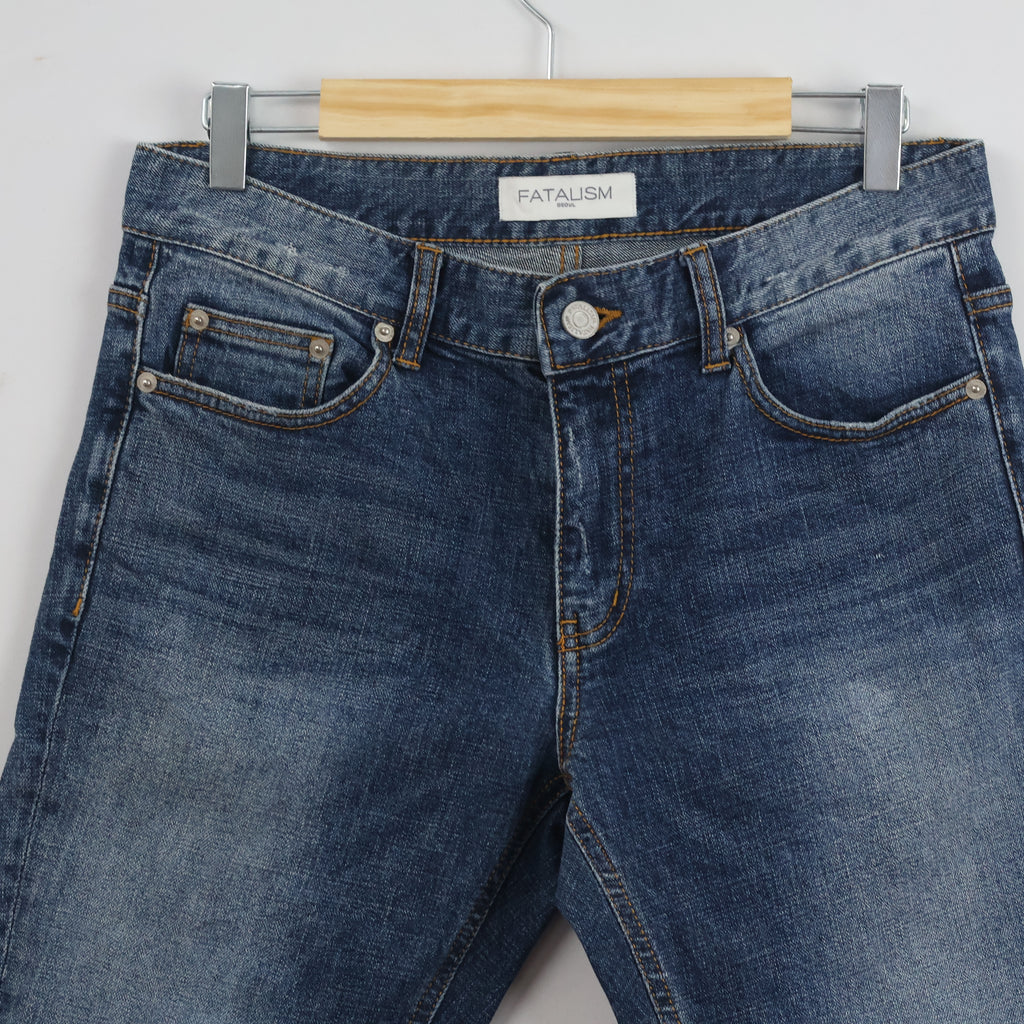 Thrifted FATALISM Signature Dark Wash Thrifted Jeans 30-32 Waist/ J1066