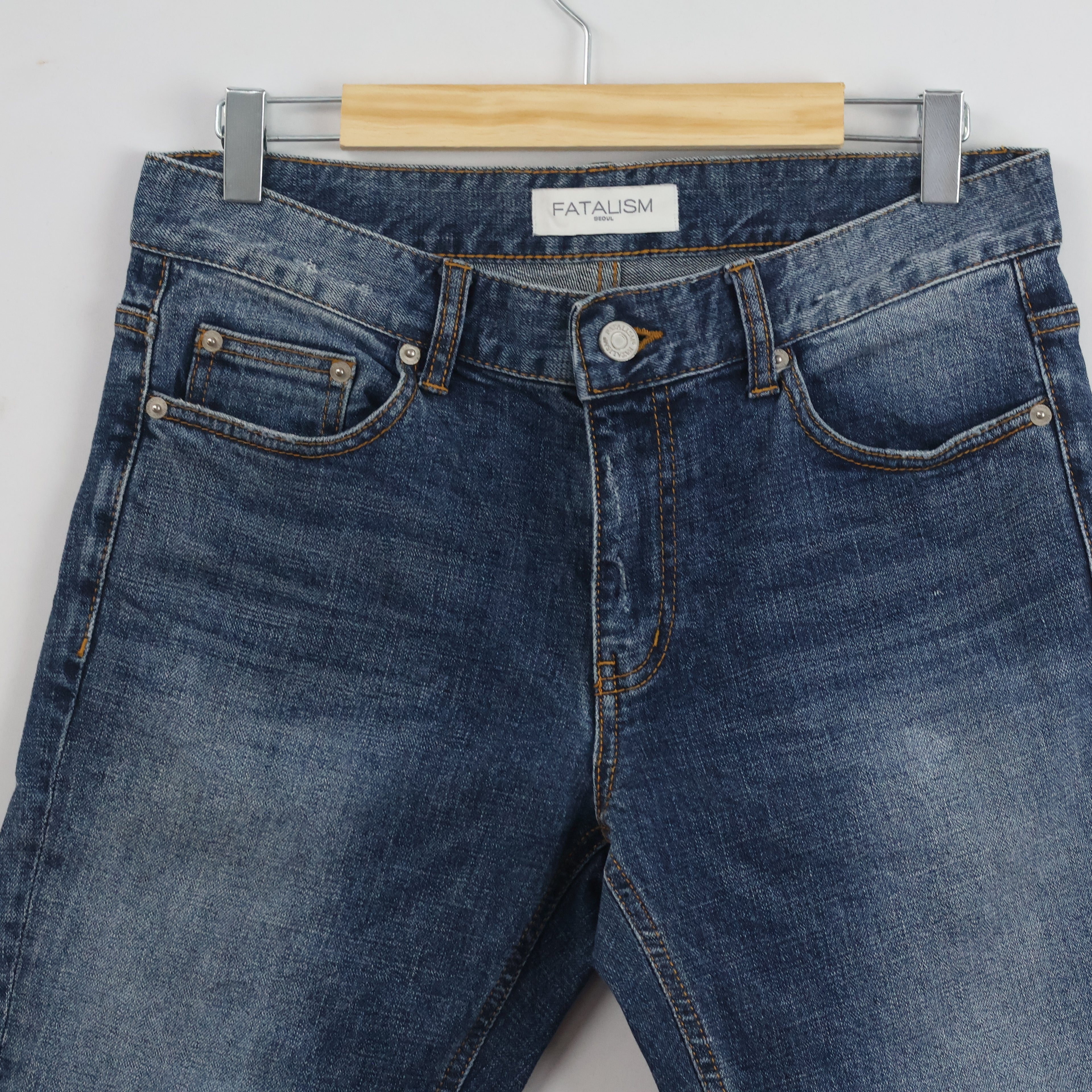 Thrifted FATALISM Signature Dark Wash Thrifted Jeans 30-32 Waist/ J1066