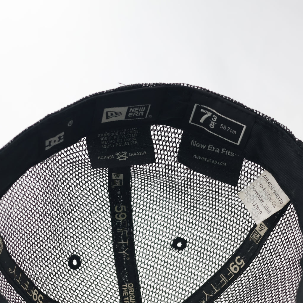 DC Shoes x New Era 59FIFTY Fitted Trucker Thrifted Hat - Black Skateboard Cap