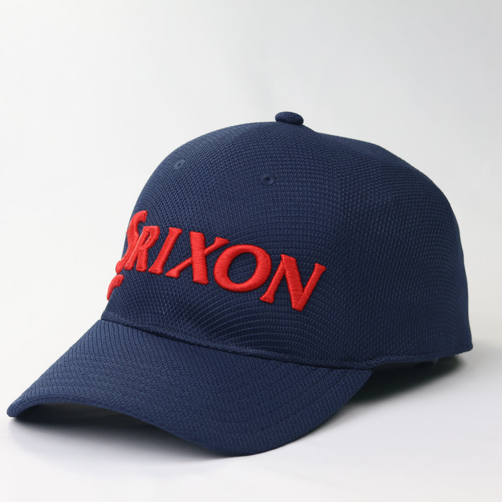 Srixon Golf "One Touch" Performance Thrifted Cap - Navy Blue & Red