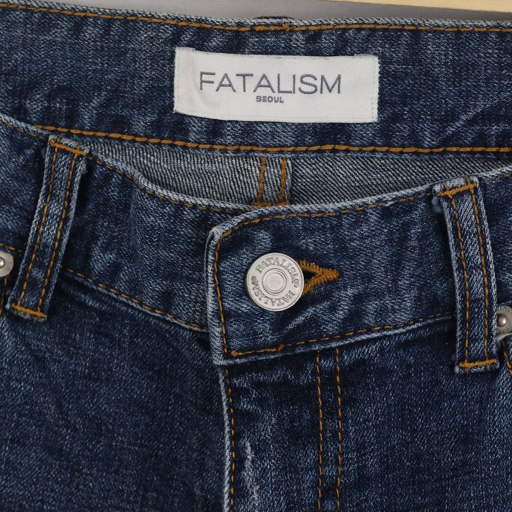 Thrifted FATALISM Signature Dark Wash Thrifted Jeans 30-32 Waist/ J1066