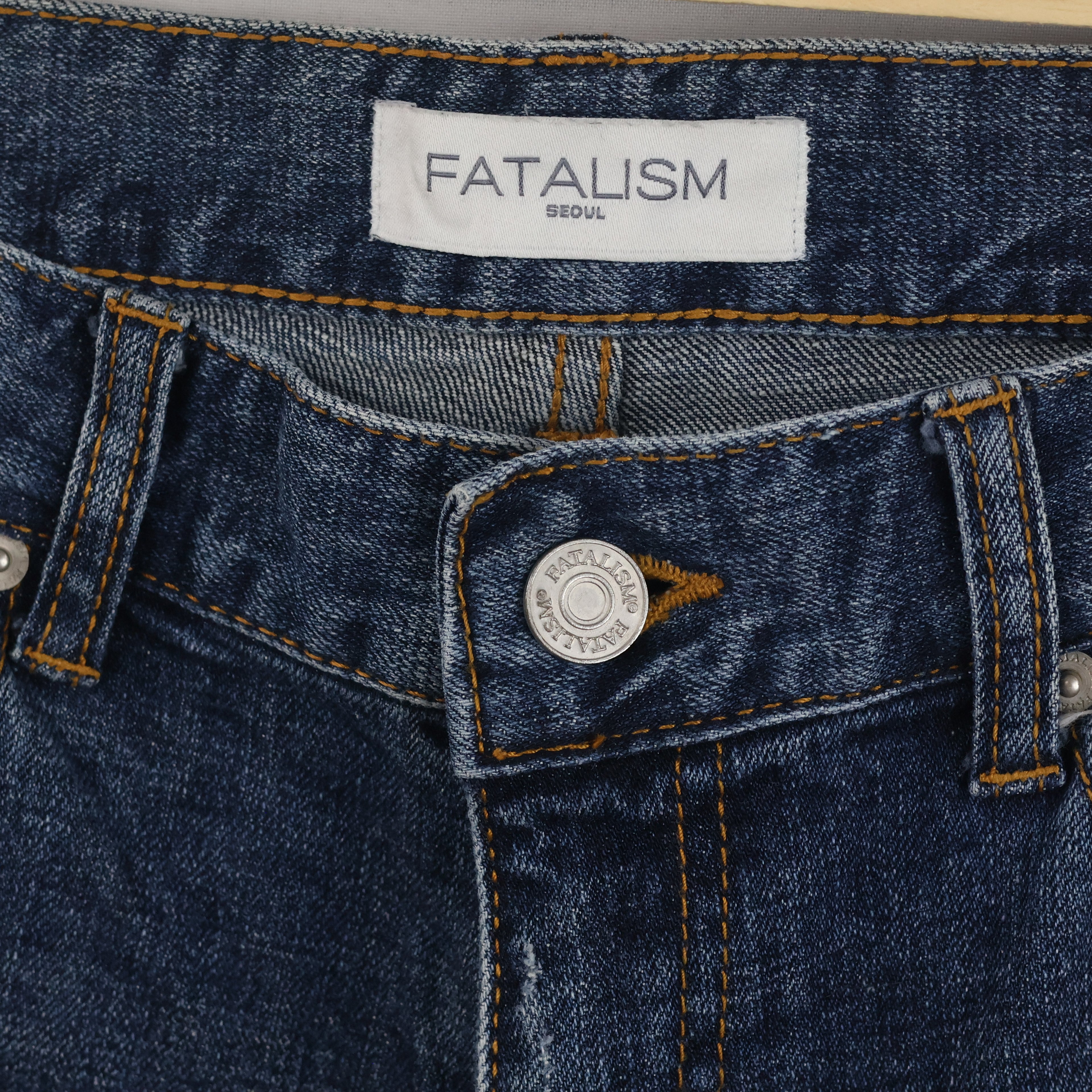 Thrifted FATALISM Signature Dark Wash Thrifted Jeans 30-32 Waist/ J1066