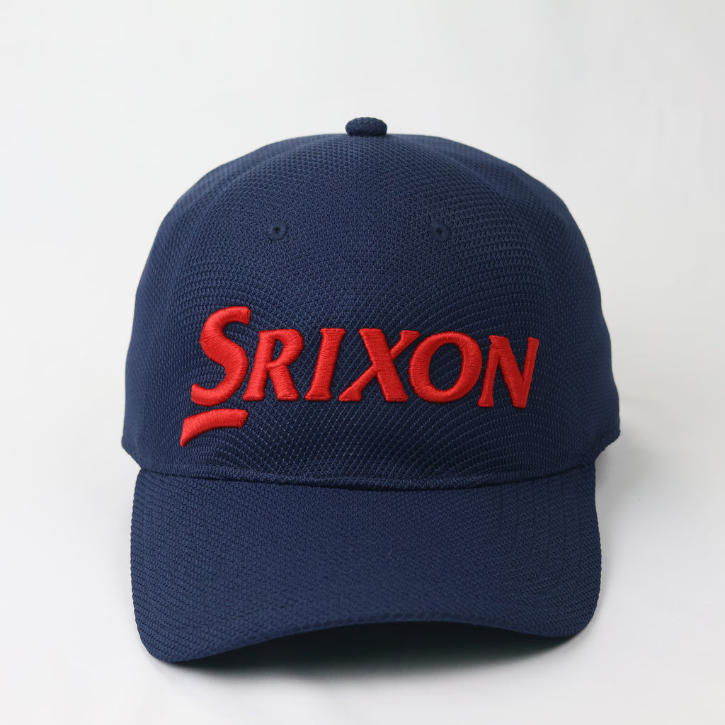 Srixon Golf "One Touch" Performance Thrifted Cap - Navy Blue & Red