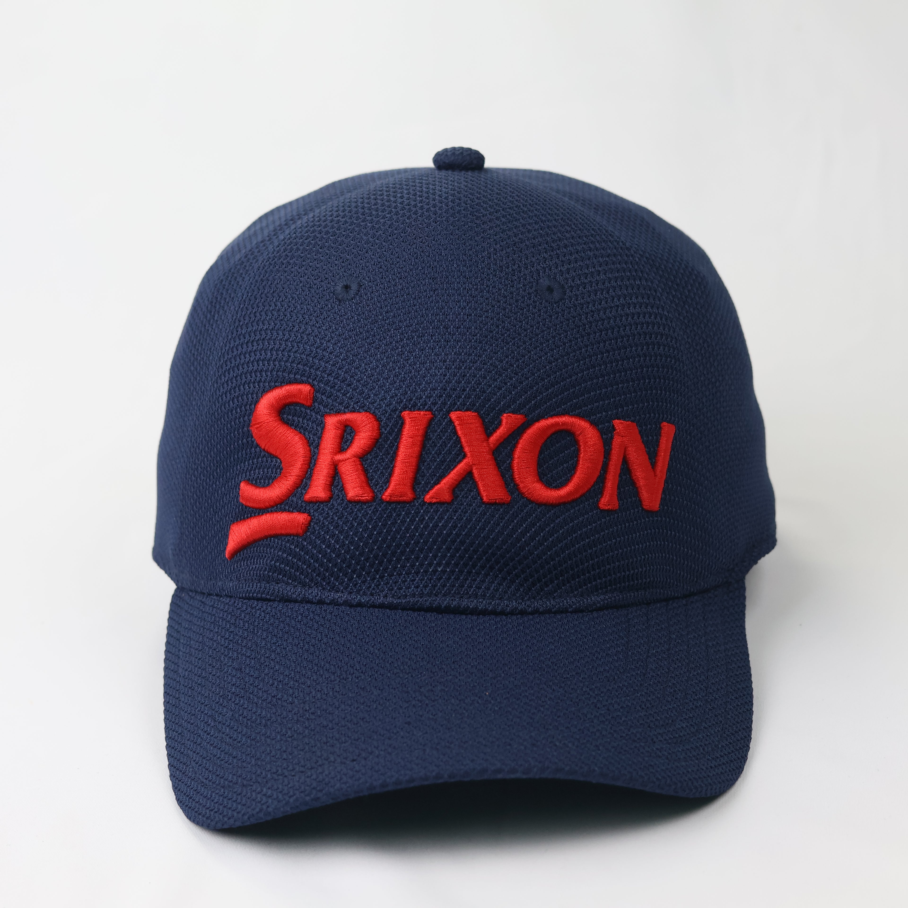 Srixon Golf "One Touch" Performance Thrifted Cap - Navy Blue & Red