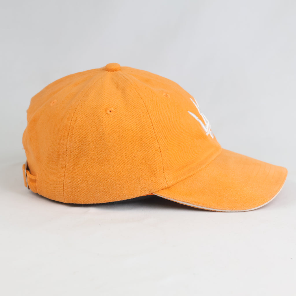 Thrifted Orange Cotton Baseball Cap with White Trident Logo (56-58 cm) | 11010