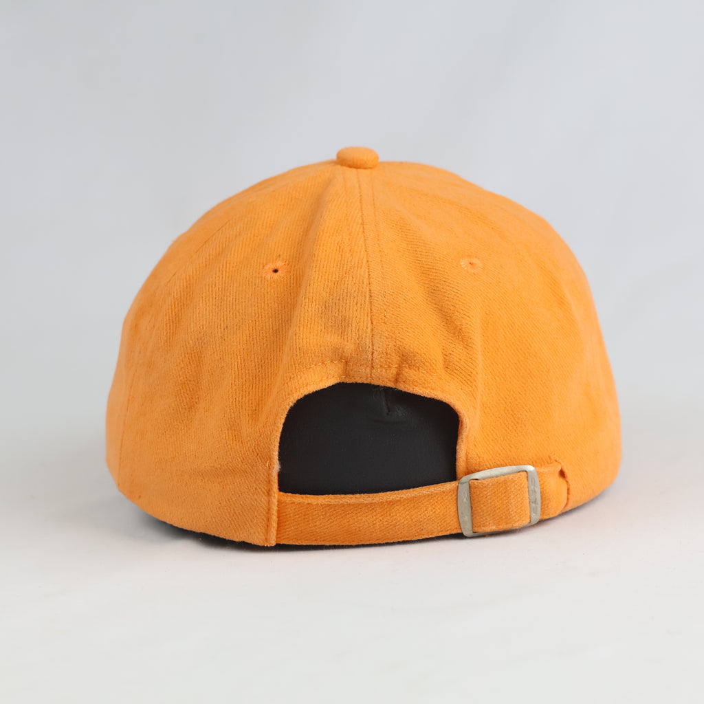Thrifted Orange Cotton Baseball Cap with White Trident Logo (56-58 cm) | 11010