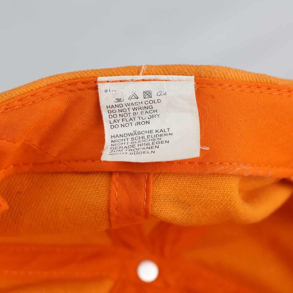 Thrifted Orange Cotton Baseball Cap with White Trident Logo (56-58 cm) | 11010
