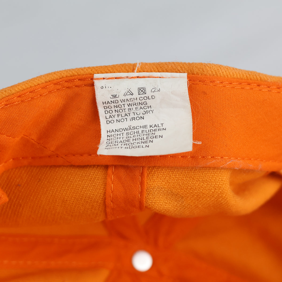 Thrifted Orange Cotton Baseball Cap with White Trident Logo (56-58 cm) | 11010