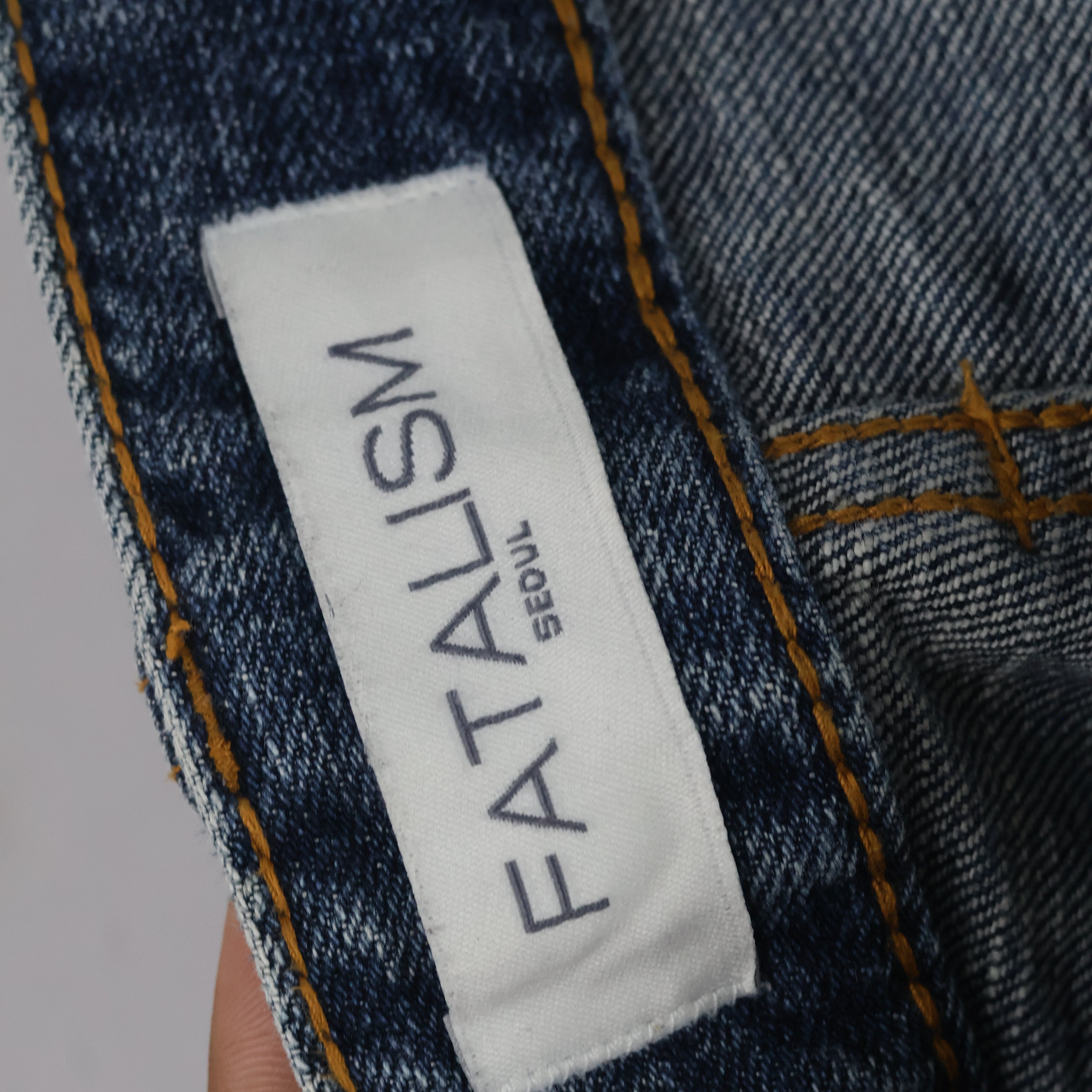 Thrifted FATALISM Signature Dark Wash Thrifted Jeans 30-32 Waist/ J1066