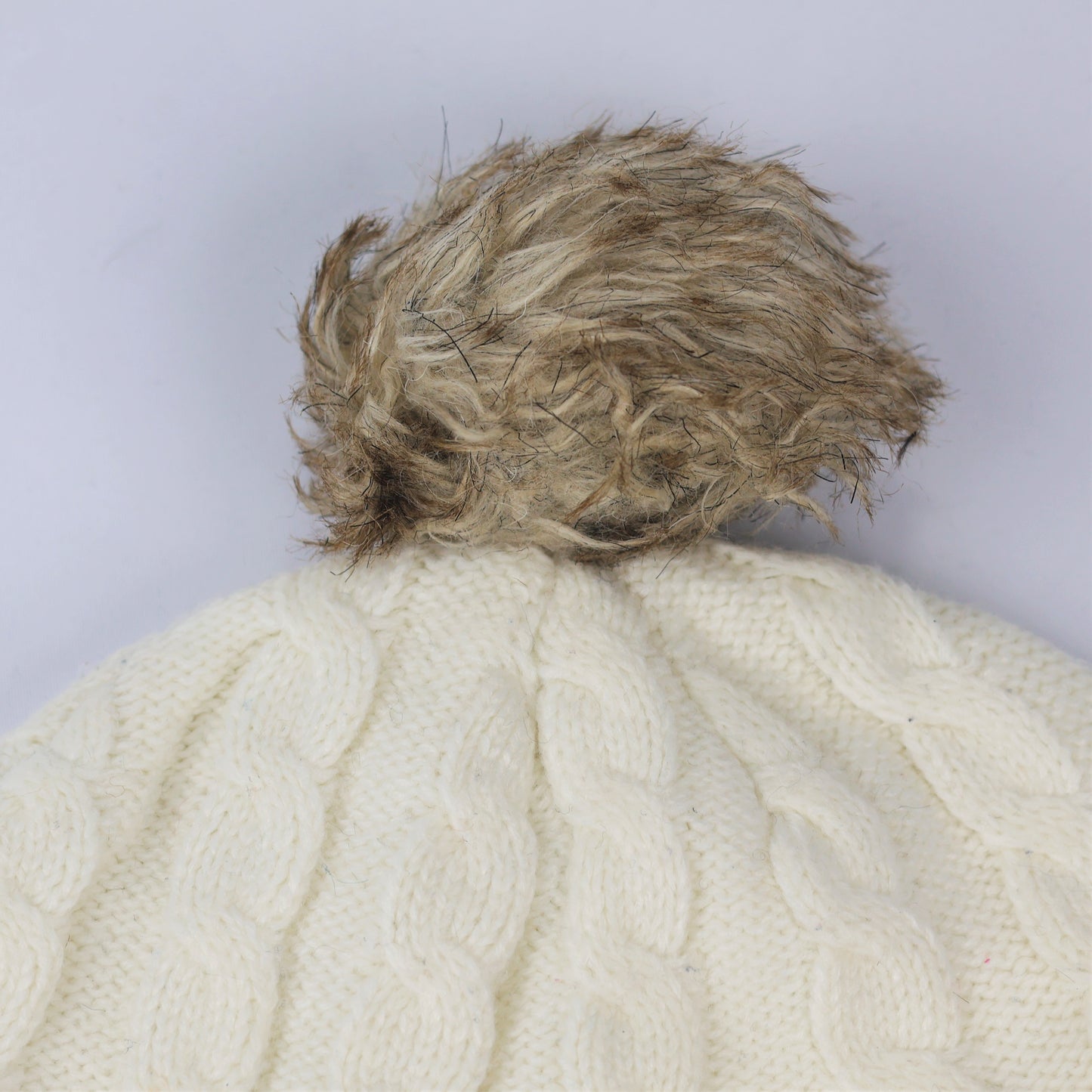 Harry Potter Junior White Knit Pom Thrifted  Beanie - Hogwarts Winter Hat (Ages 8-12)