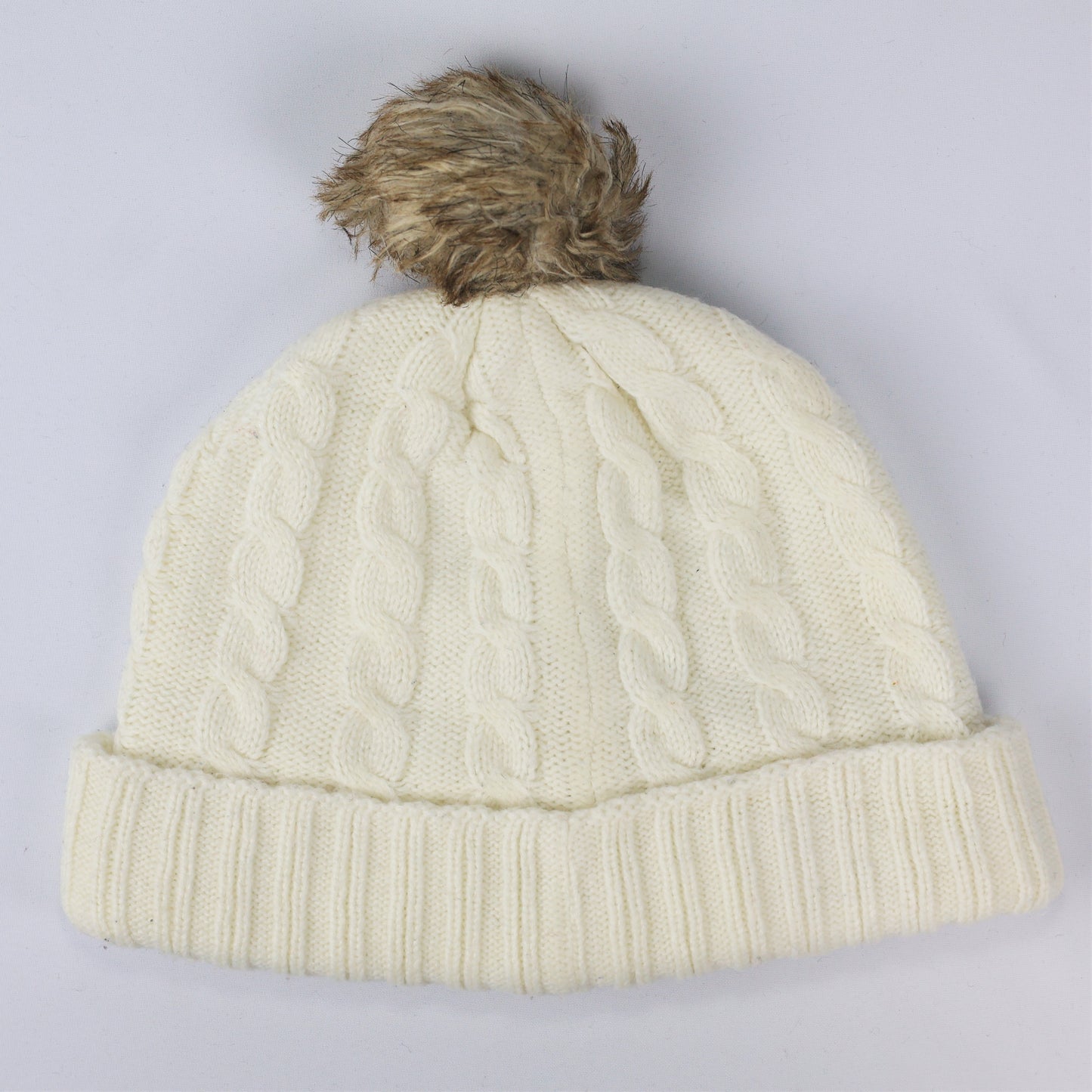 Harry Potter Junior White Knit Pom Thrifted  Beanie - Hogwarts Winter Hat (Ages 8-12)