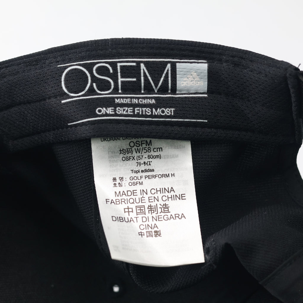 Authentic Adidas Golf Performance Adjustable Black Thrifted Baseball Cap
