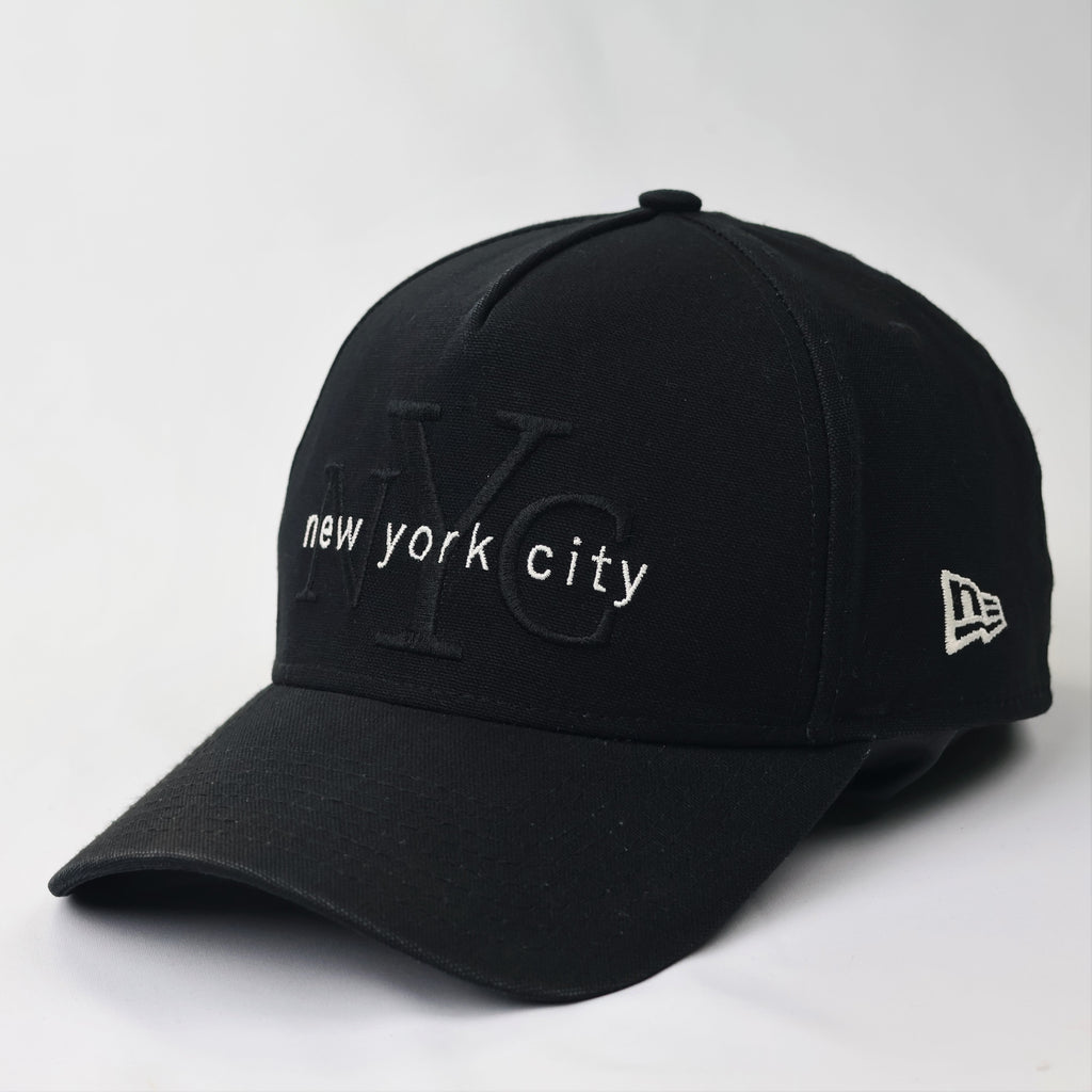 New Era New York City Embroidered Black Thrifted Baseball Cap