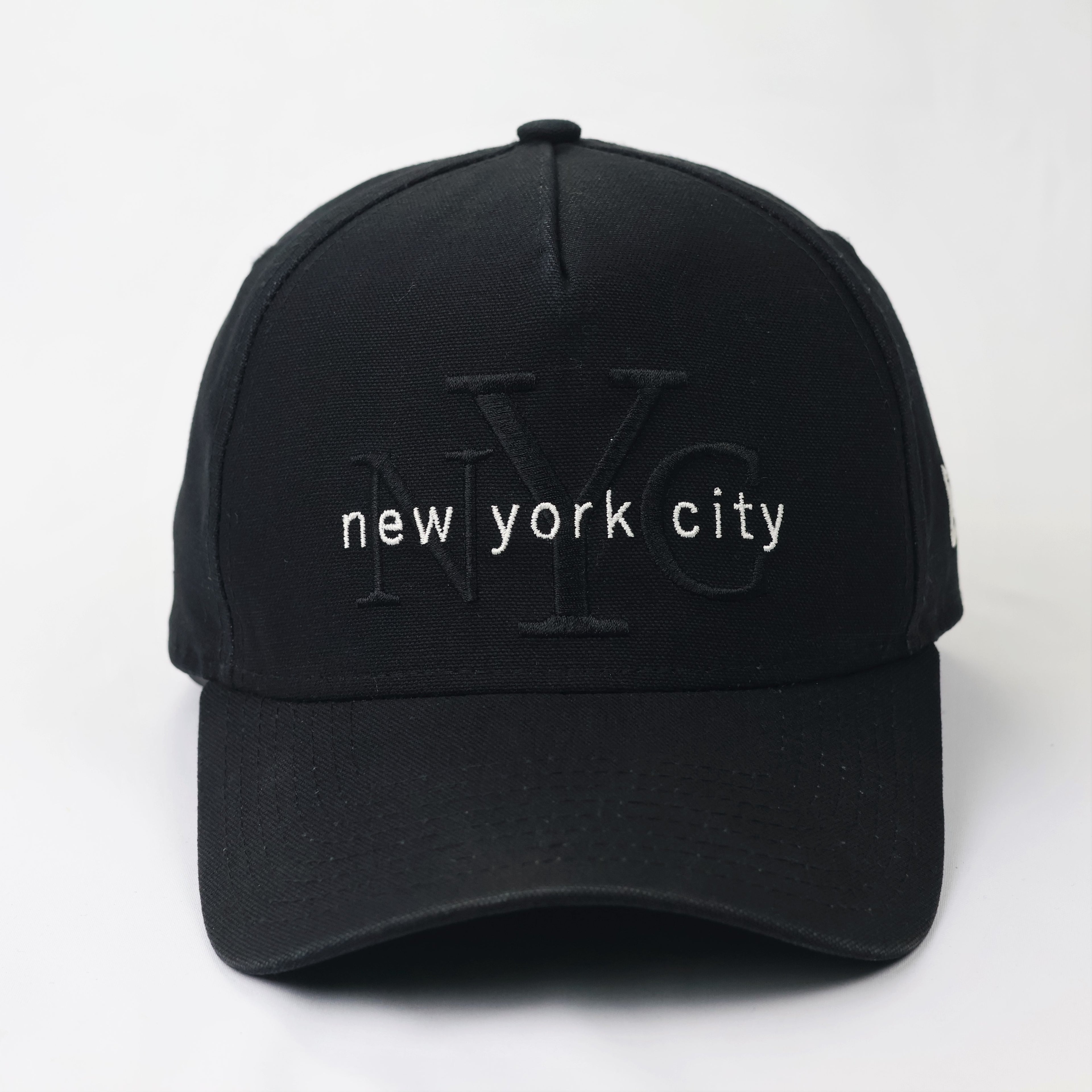 New Era New York City Embroidered Black Thrifted Baseball Cap