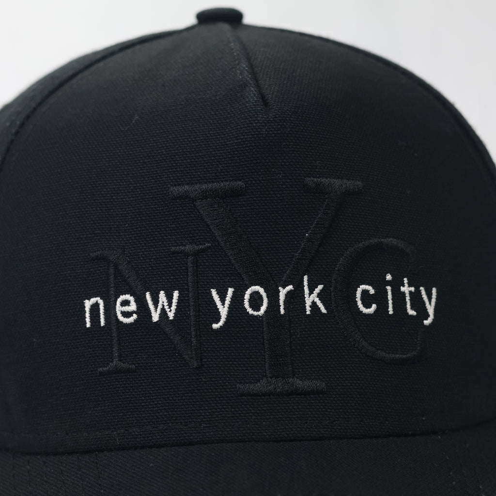 New Era New York City Embroidered Black Thrifted Baseball Cap