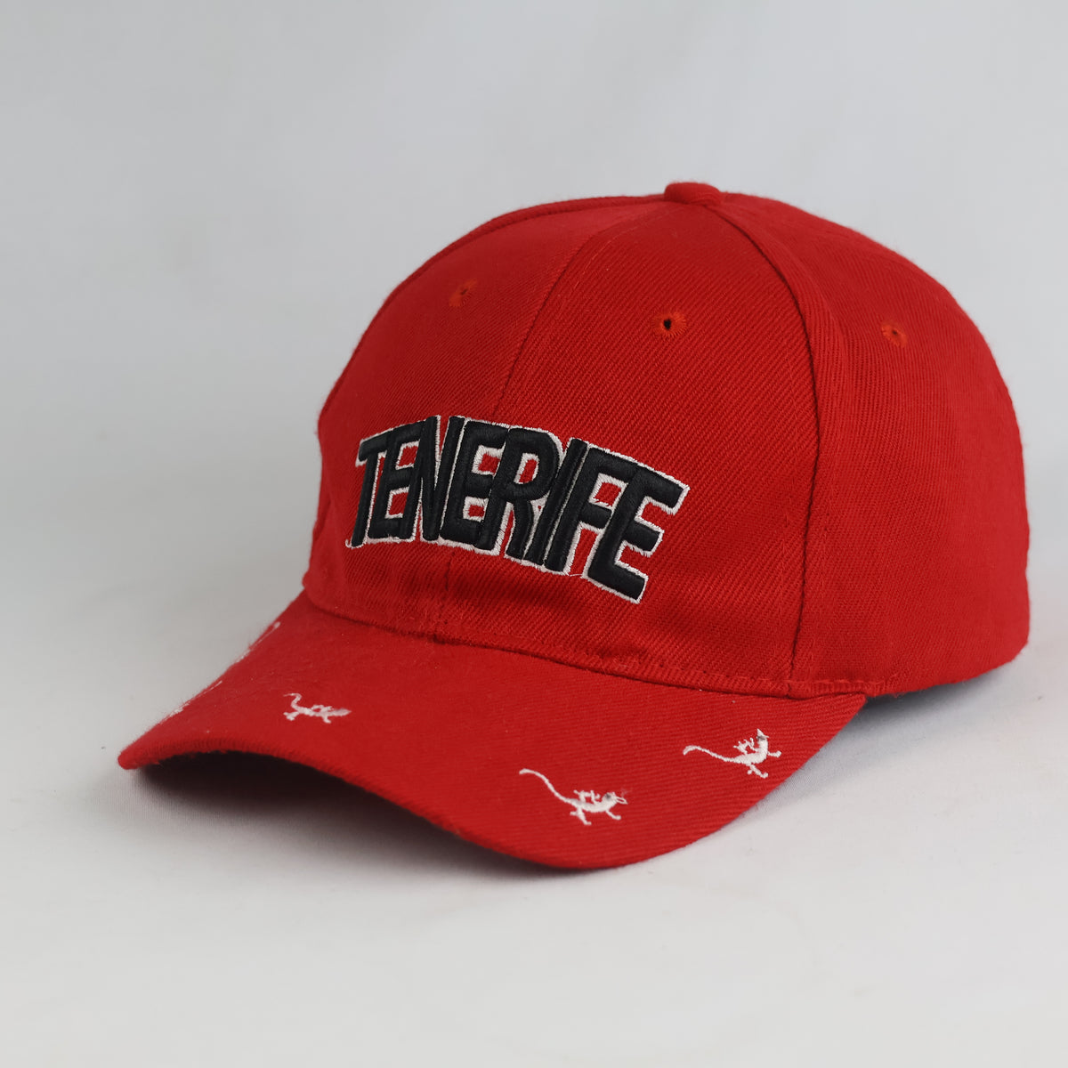 Thrifted Tenerife Spain Red Gecko Lizard Embroidered Hat (Size 57–58 cm)  | 10886