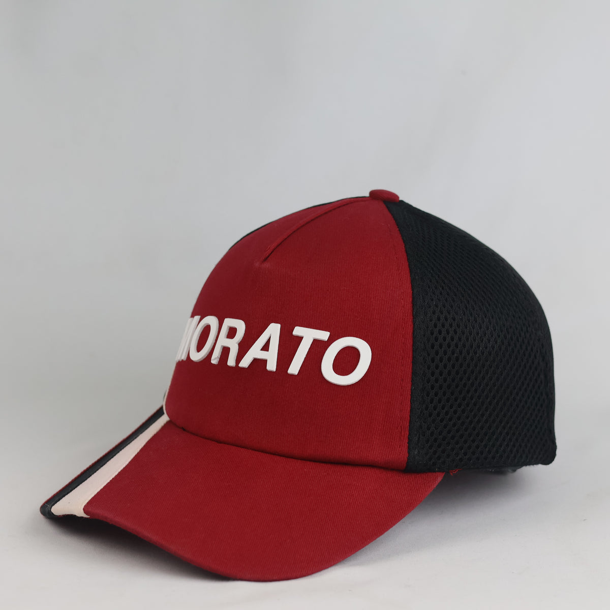 Thrifted Pre-Loved Antony Morato Logo Cap | Red/Black Mesh Adjustable Trucker Hat (57-59cm) | 10845