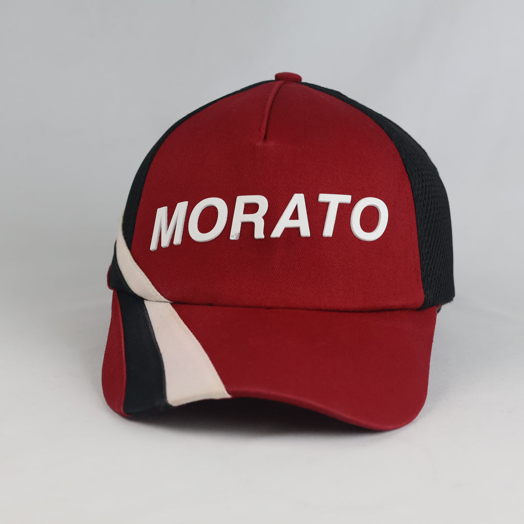 Thrifted Pre-Loved Antony Morato Logo Cap | Red/Black Mesh Adjustable Trucker Hat (57-59cm) | 10845