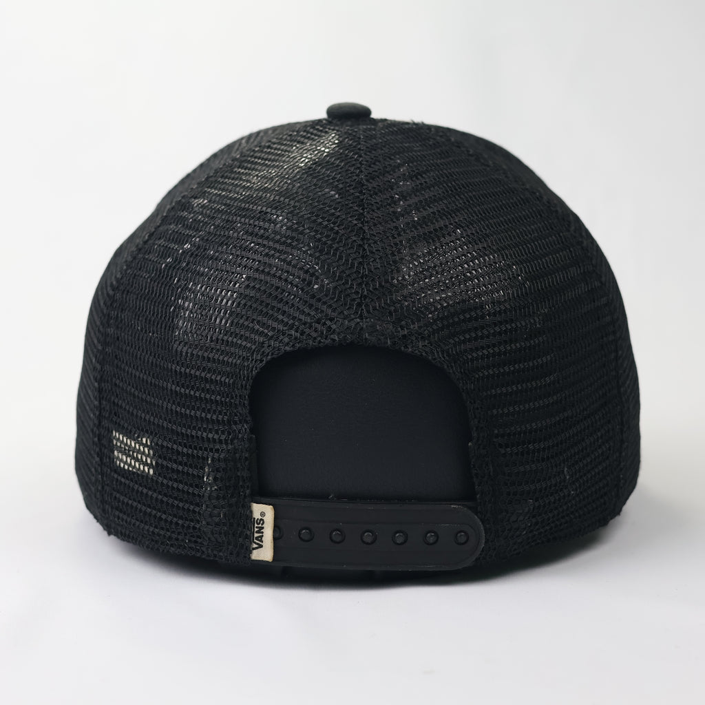 Retro Vans Tropical Hibiscus Print Trucker Cap - Thrifted Summer Snapback
