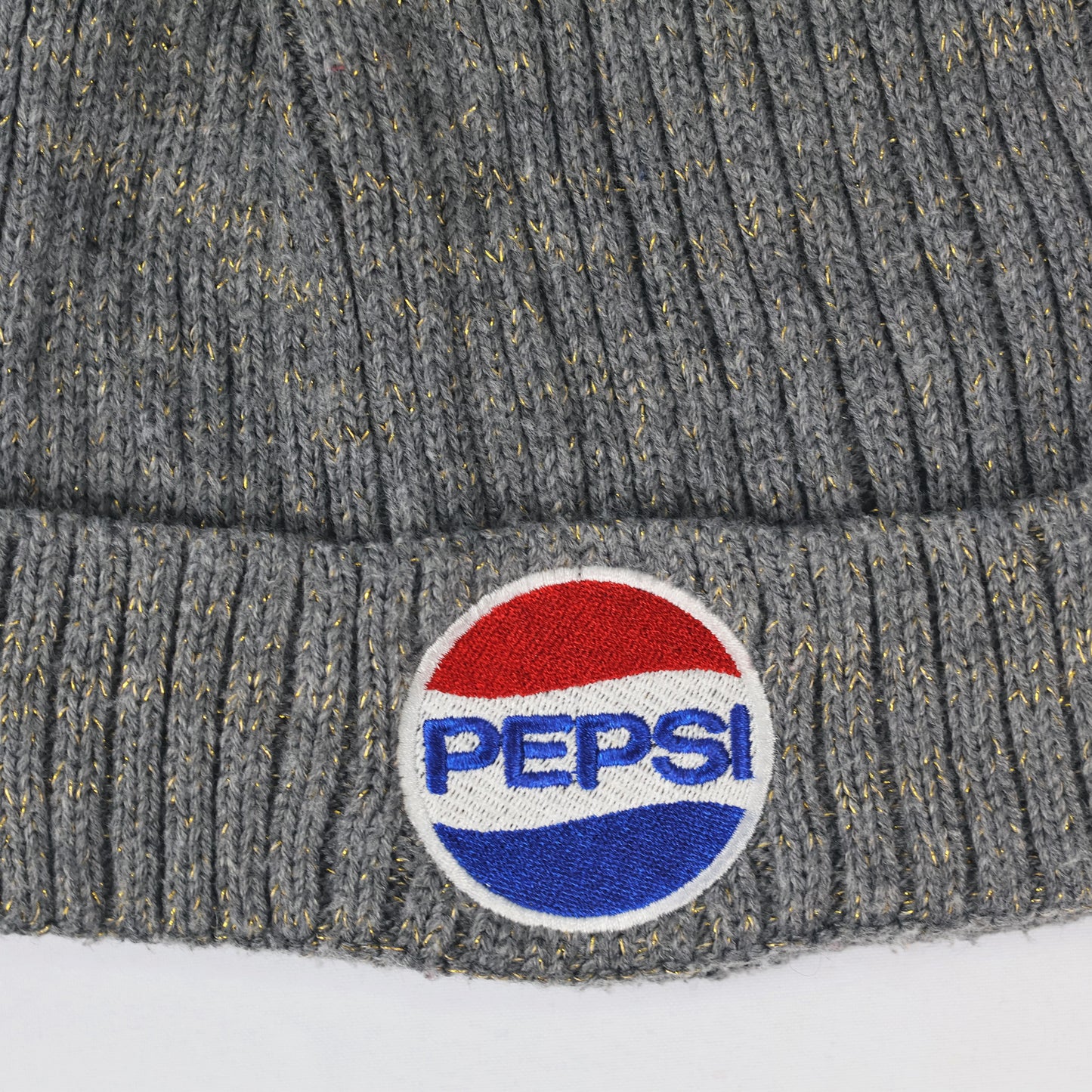 Official Pepsi Brand Winter Thrifted Beanie - Classic Blue Knit Hat with Logo