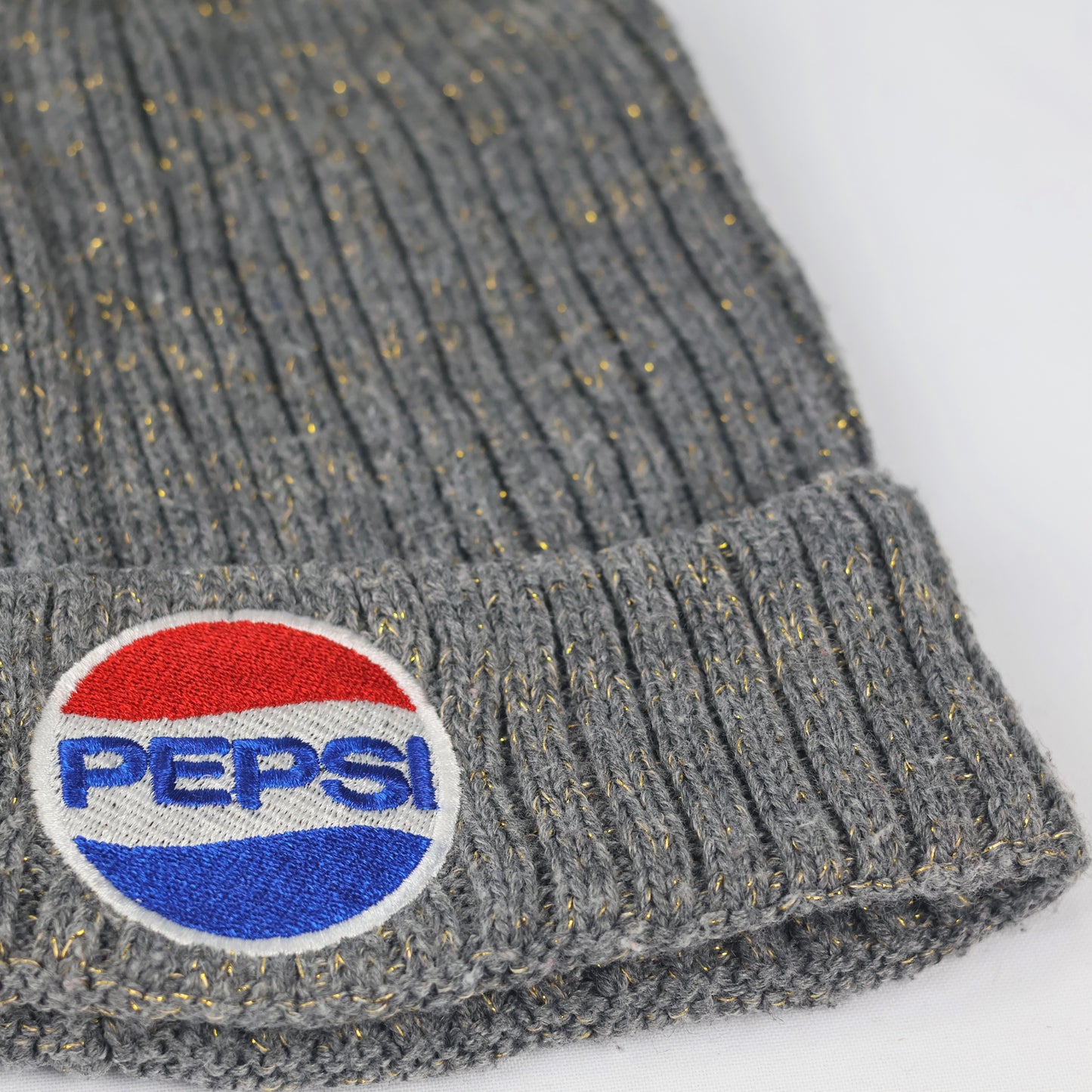 Official Pepsi Brand Winter Thrifted Beanie - Classic Blue Knit Hat with Logo