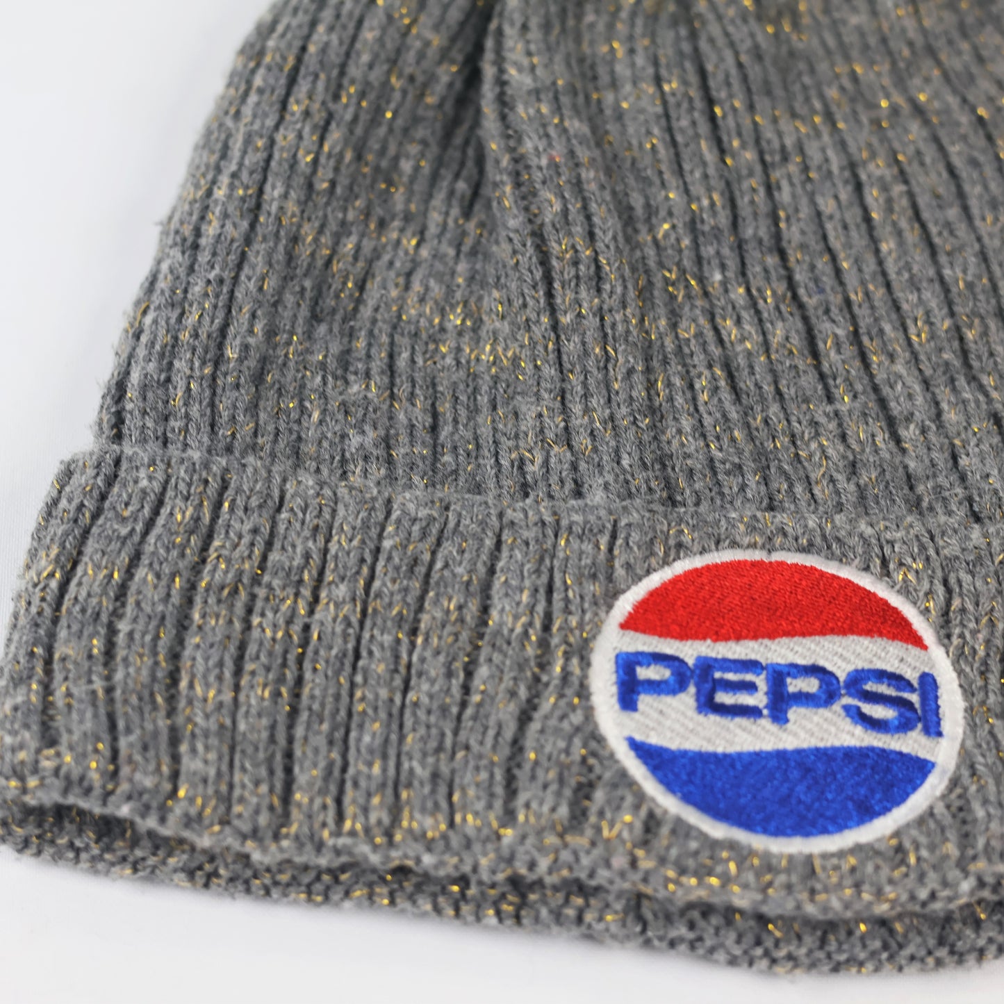 Official Pepsi Brand Winter Thrifted Beanie - Classic Blue Knit Hat with Logo