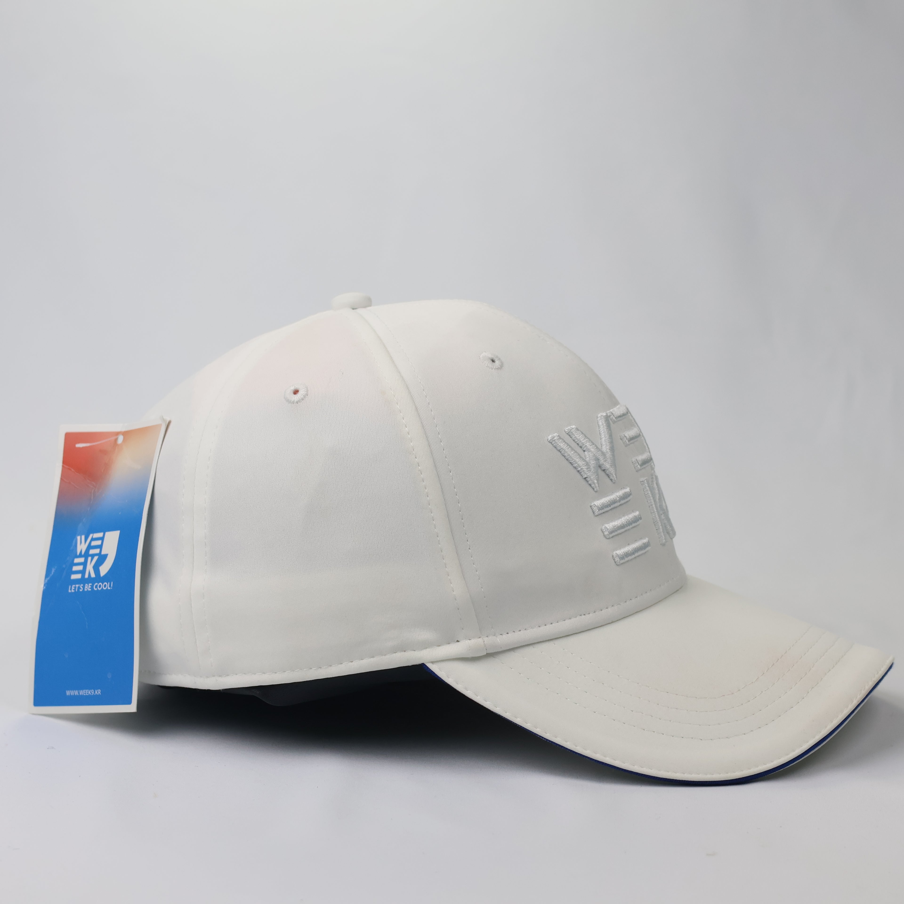 Authentic WEEK9 "Let's Be Cool" White Golf Cap - Size 57-59cm