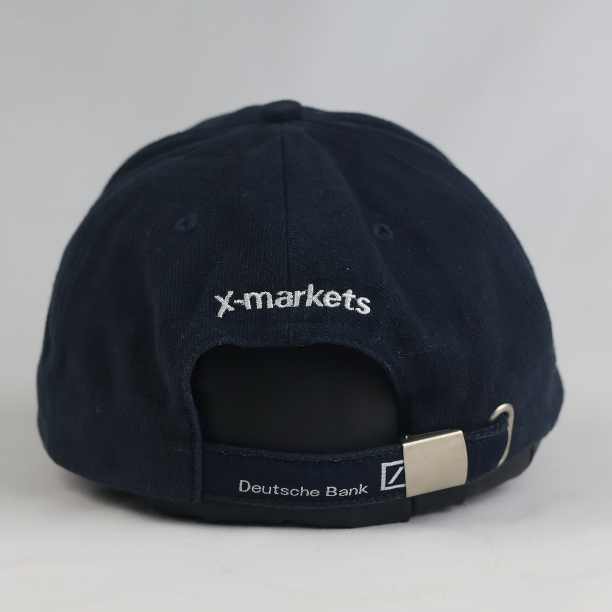 Thrifted Deutsche Bank x-markets Navy Cotton Baseball Cap (Size 57–58 cm)  | 10870