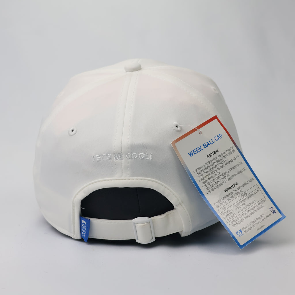 Authentic WEEK9 "Let's Be Cool" White Golf Cap - Size 57-59cm