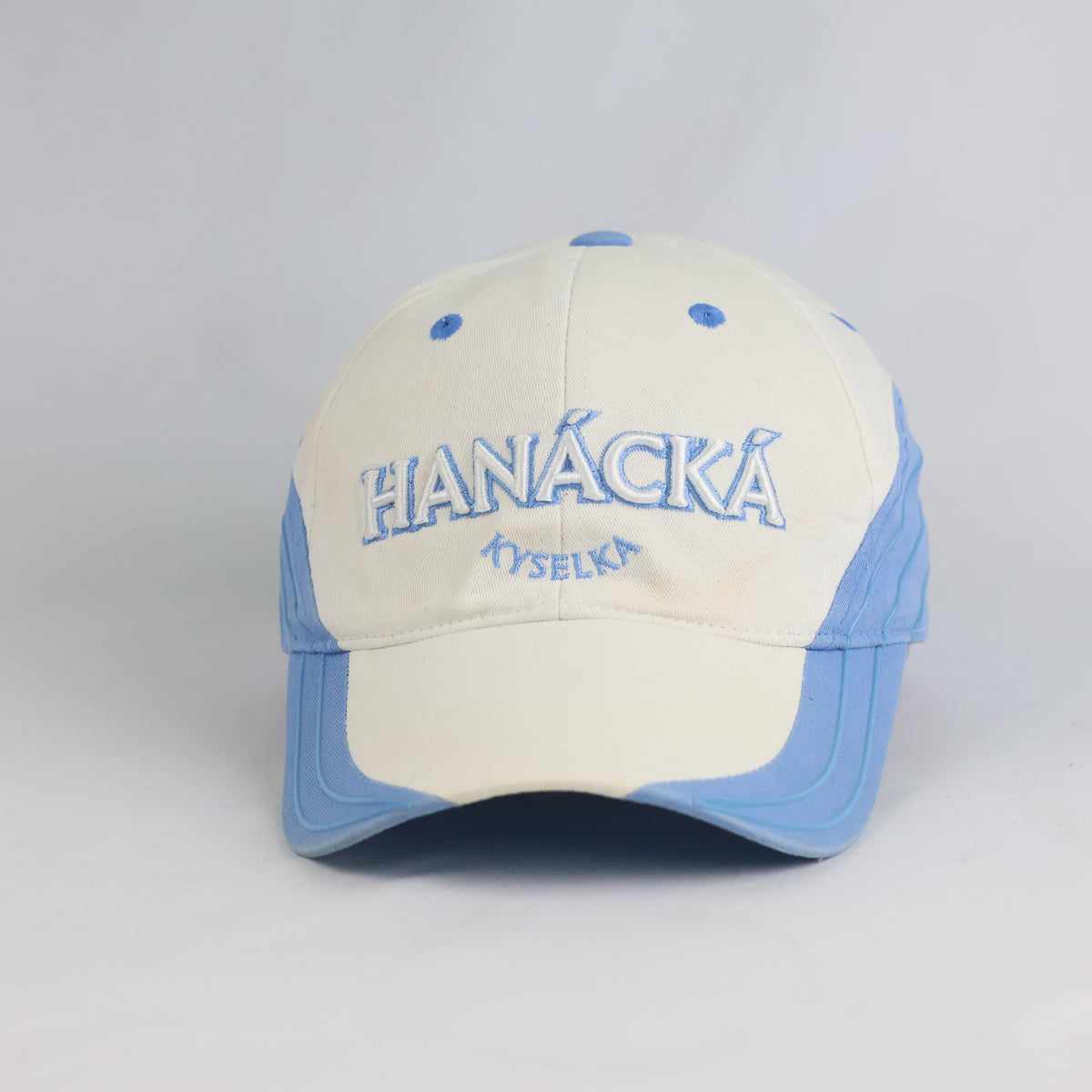Thrifted Hanácká Kyselka Blue & White Baseball Cap - PEMI Promotional Hat (55-57cm) | 10846