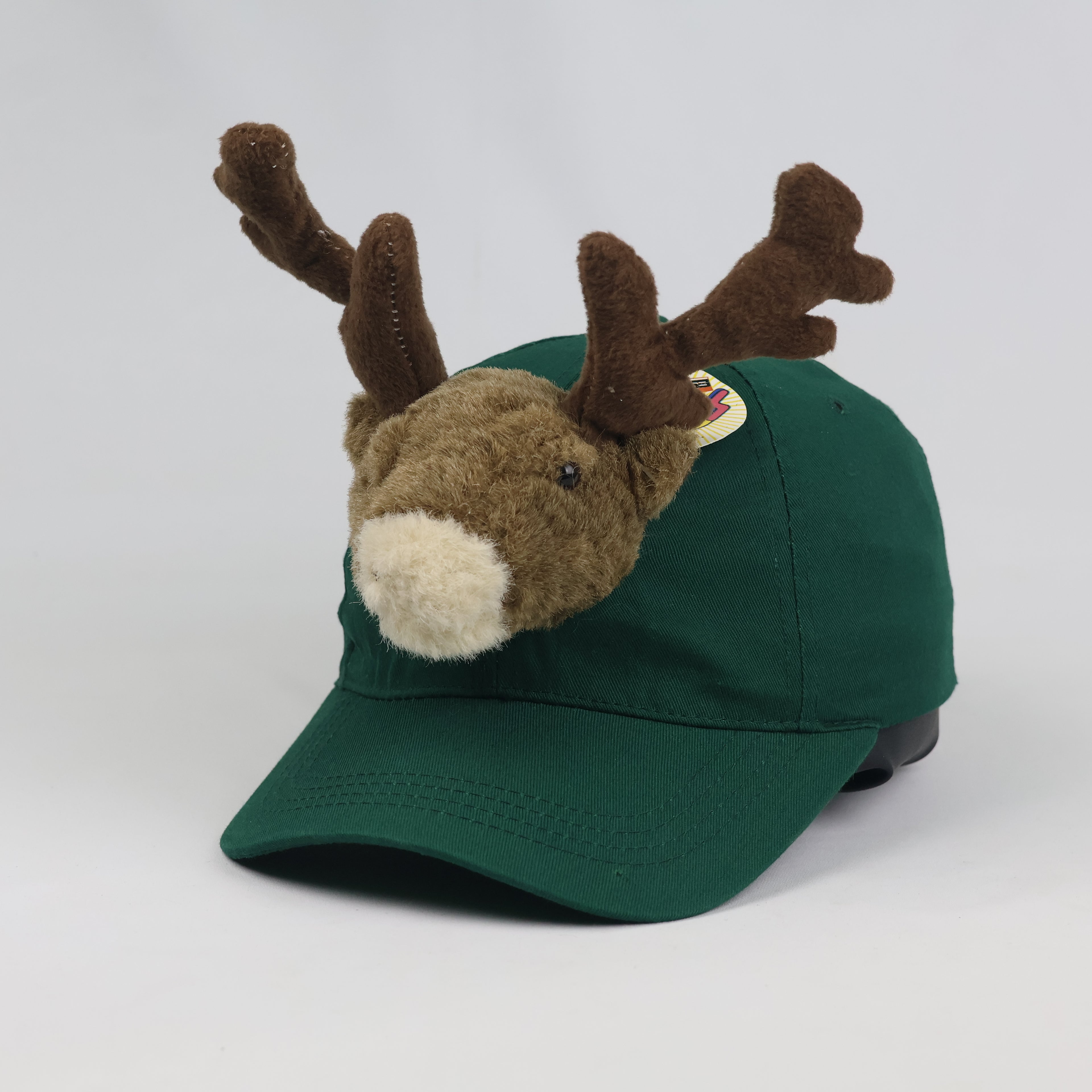 Euro Souvenirs Germany Reindeer Cap - Green Novelty Plush Mascot Hat