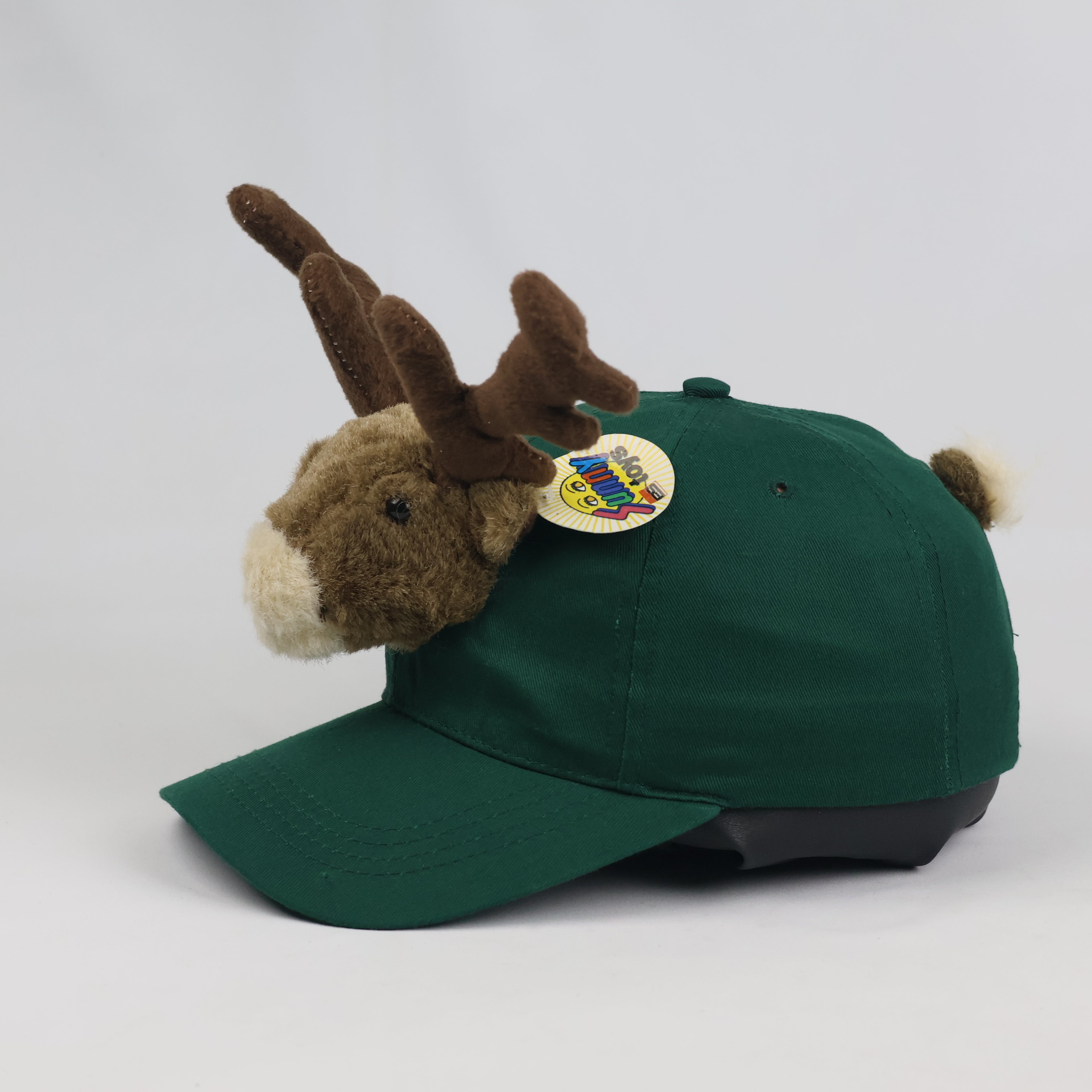 Euro Souvenirs Germany Reindeer Cap - Green Novelty Plush Mascot Hat