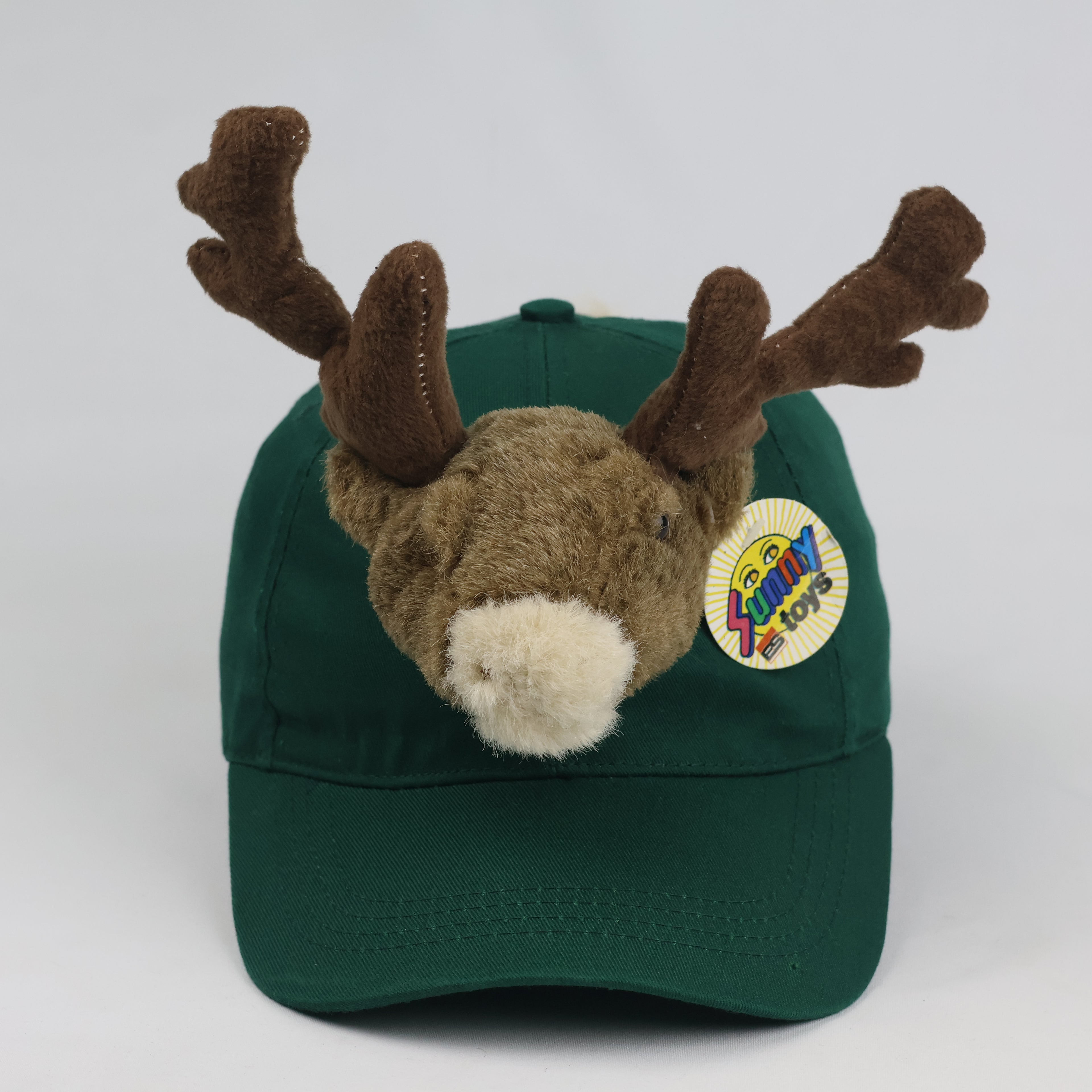 Euro Souvenirs Germany Reindeer Cap - Green Novelty Plush Mascot Hat