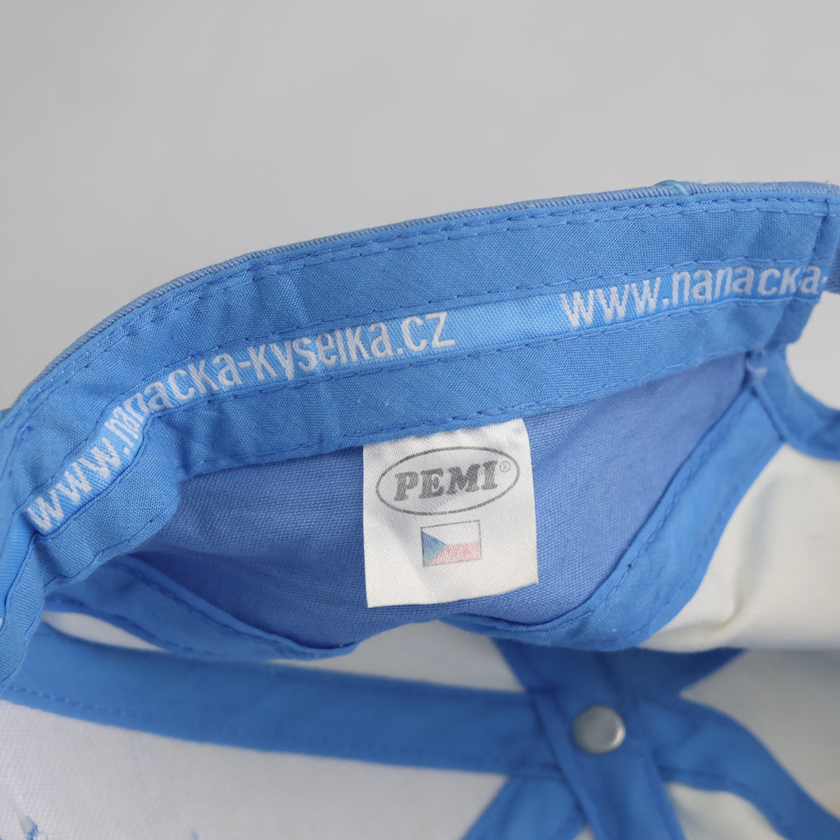 Thrifted Hanácká Kyselka Blue & White Baseball Cap - PEMI Promotional Hat (55-57cm) | 10846