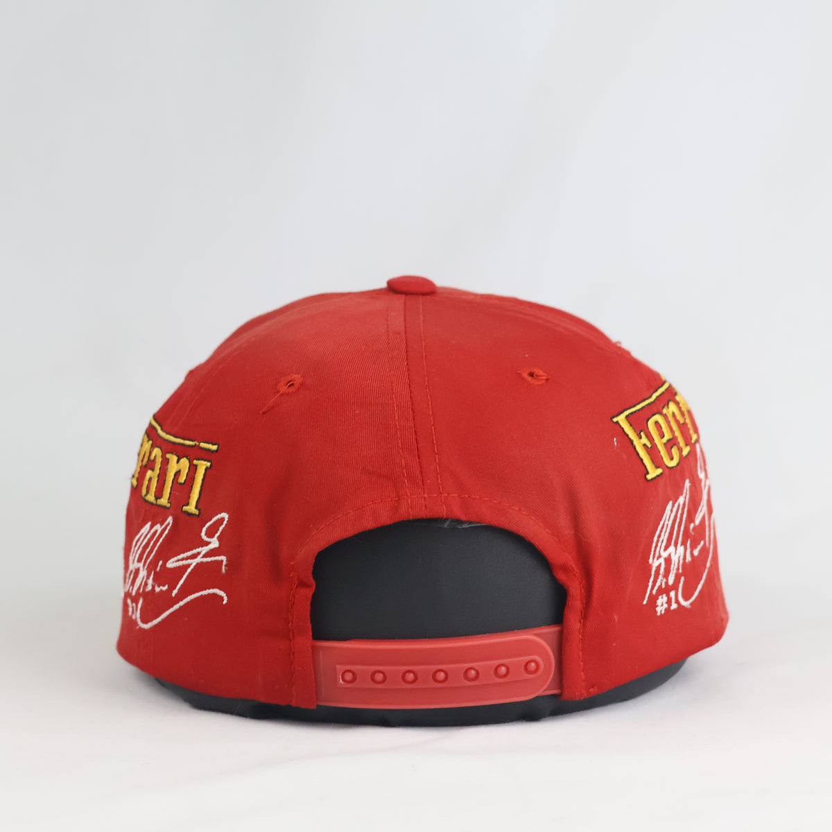 Thrifted Michael Schumacher Ferrari Red DEKRA Laurel Flat Brim Snapback (Size 56–58 cm) | 10868