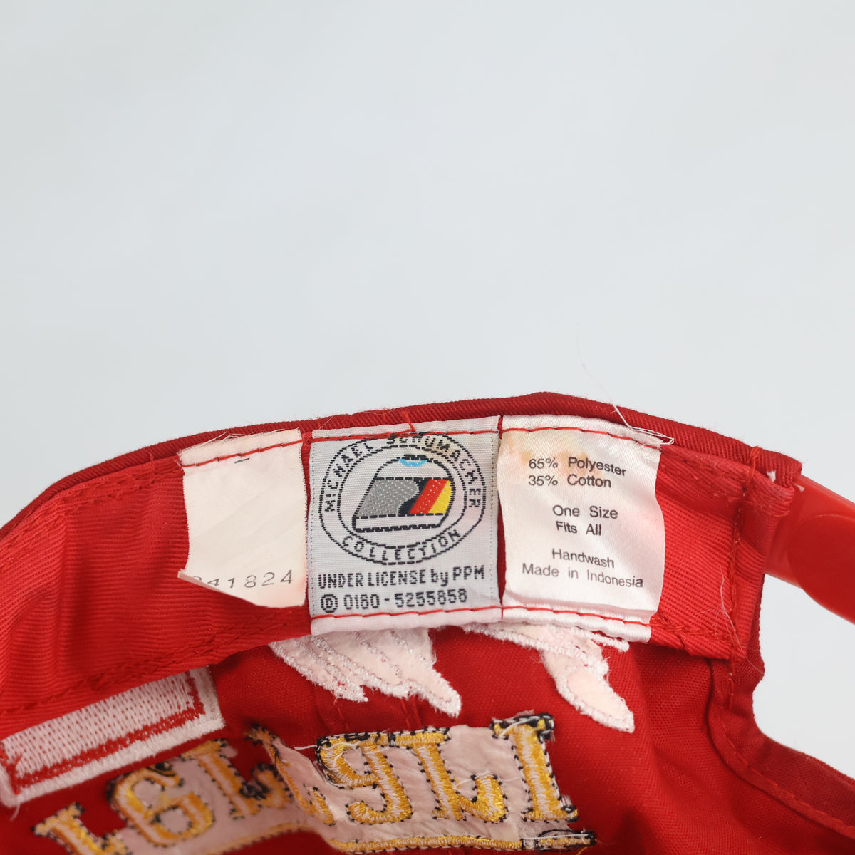 Thrifted Michael Schumacher Ferrari Red DEKRA Laurel Flat Brim Snapback (Size 56–58 cm) | 10868